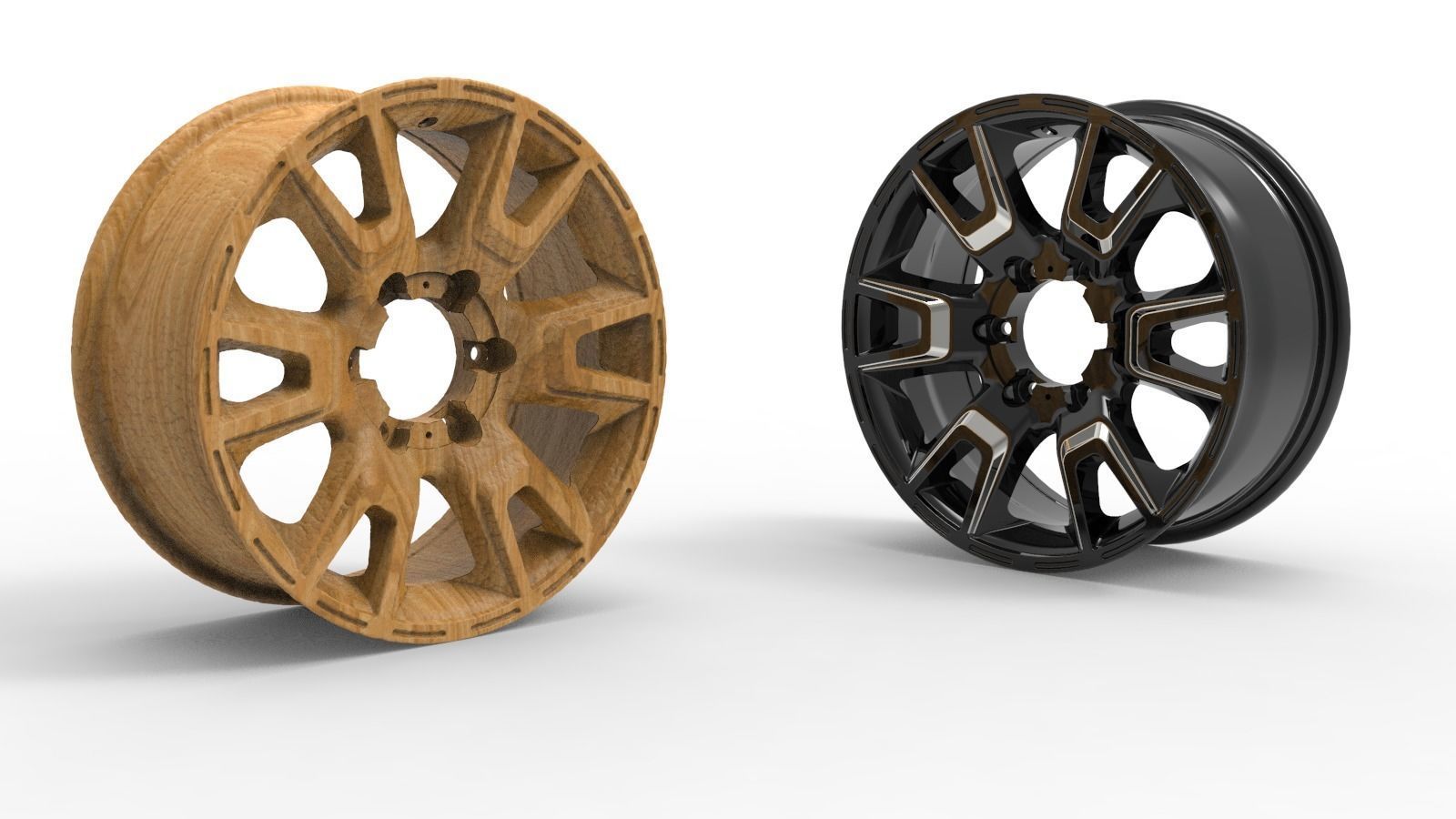 Asena rim design and rendering 3D print model_3