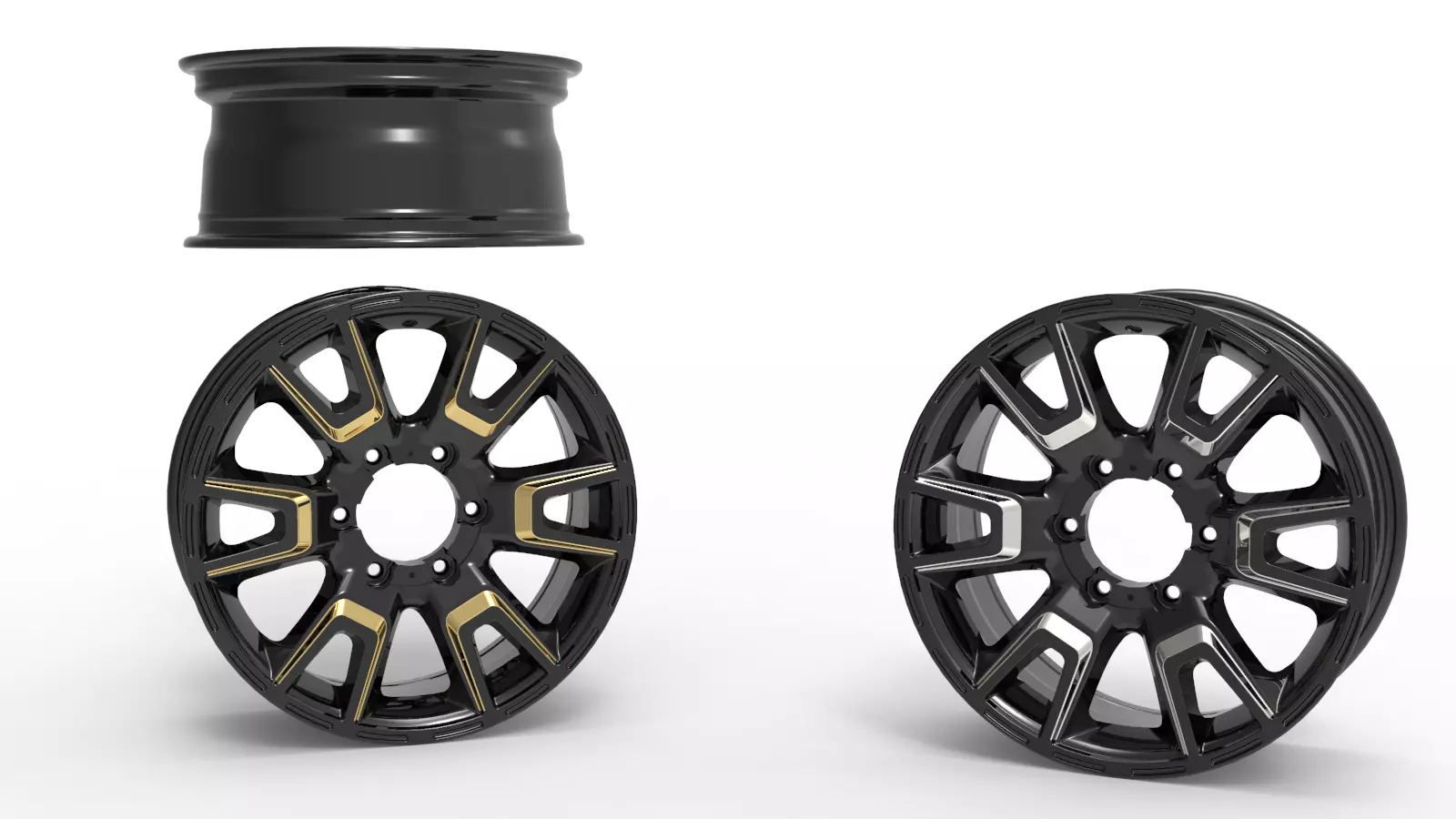 Asena rim design and rendering 3D print model_0