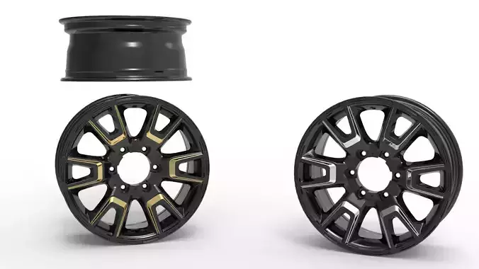 Asena rim design and rendering 3D print model