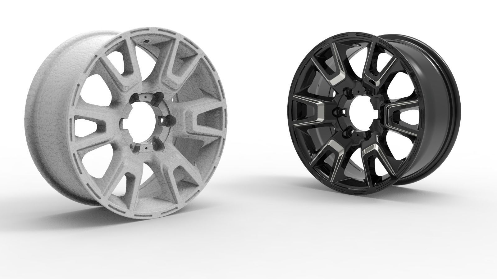 Asena rim design and rendering 3D print model_2