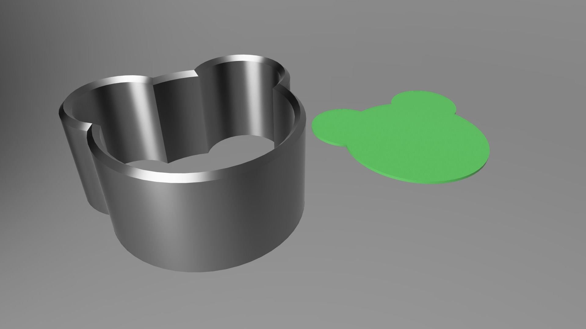 Bear Cake Mold STL OBJ FBX Files Autodesk Fusion 360 Free 3D print model_1