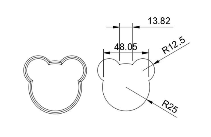 Bear Cake Mold STL OBJ FBX Files Autodesk Fusion 360 Free 3D print model_4