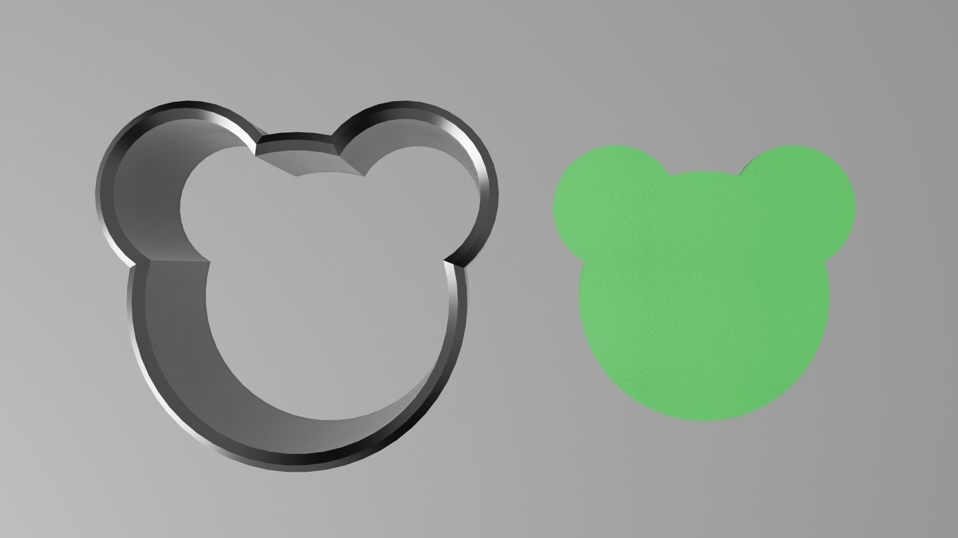 Bear Cake Mold STL OBJ FBX Files Autodesk Fusion 360 Free 3D print model_2