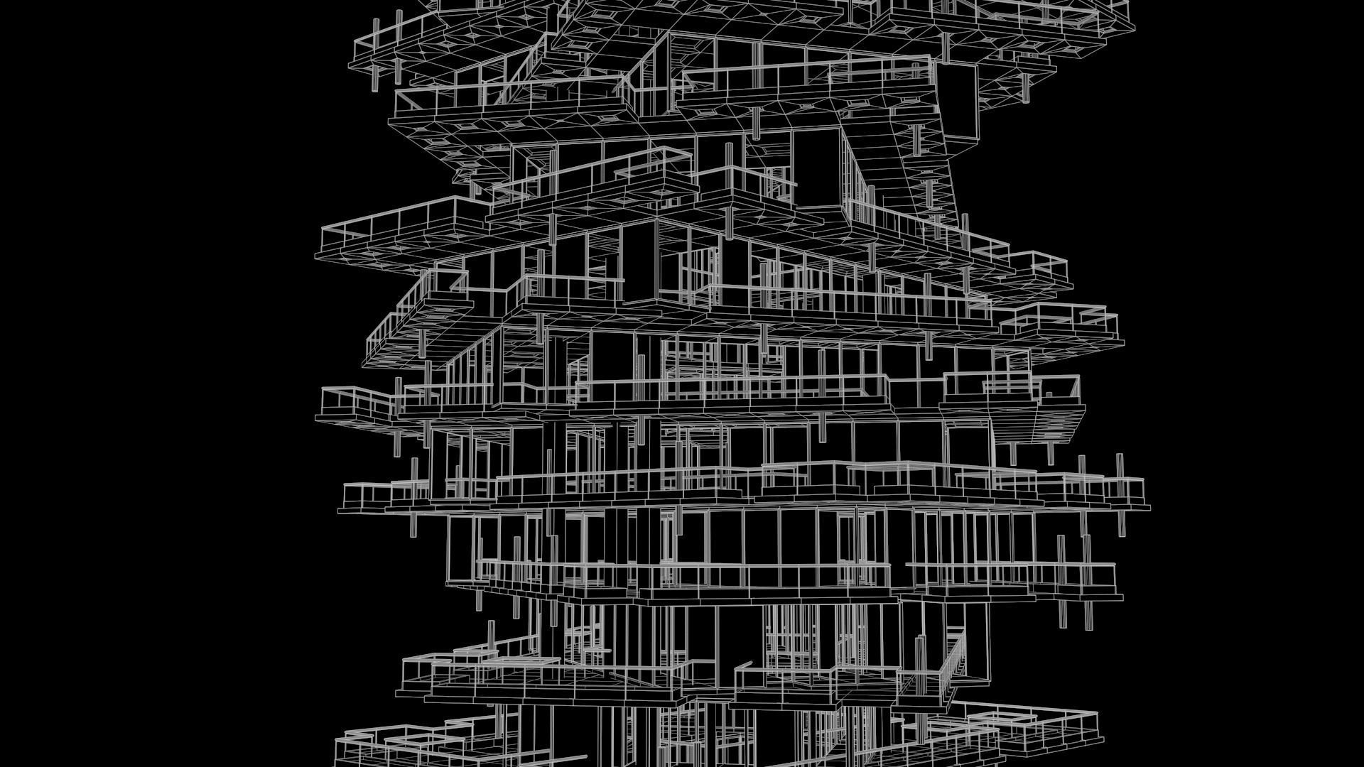 High Rise Building 102 3D model_9