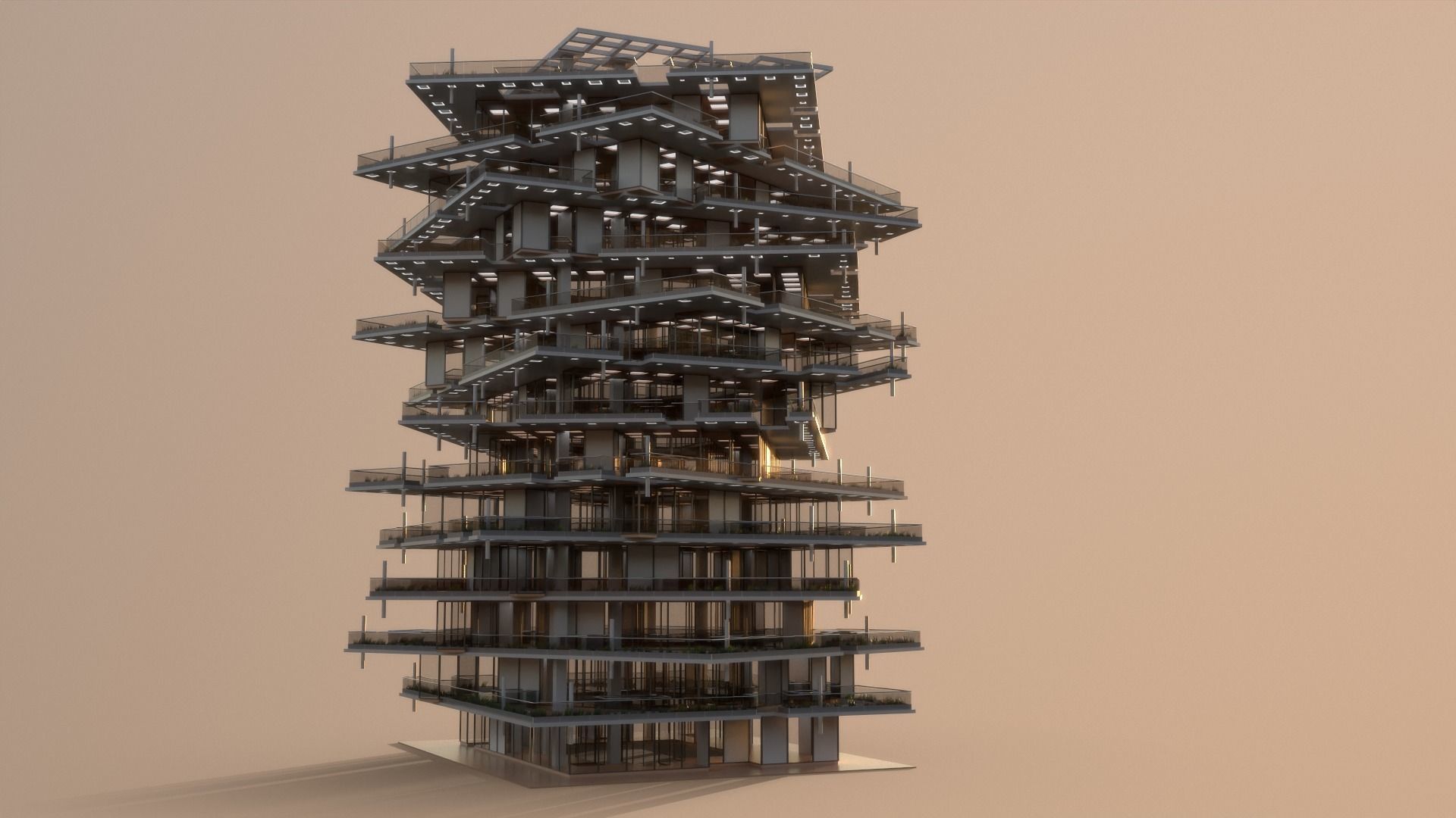 High Rise Building 102 3D model_6