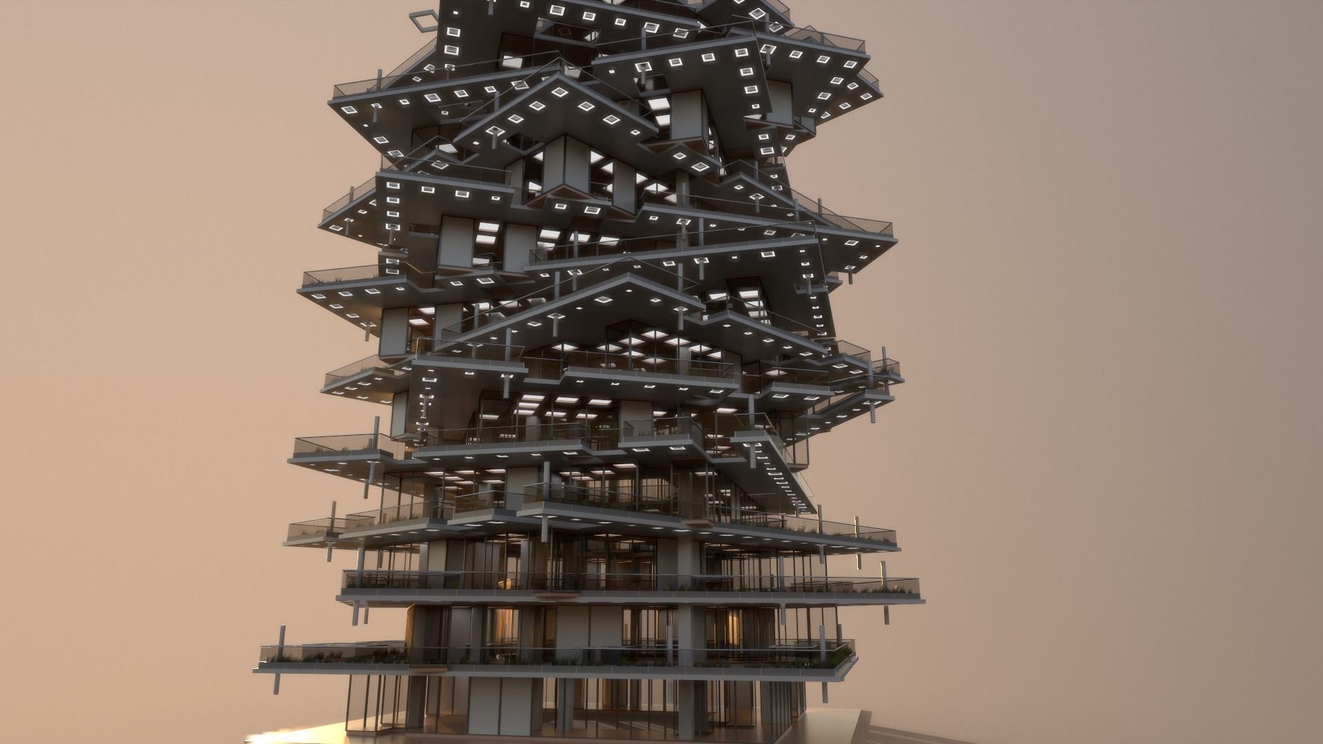 High Rise Building 102 3D model_7