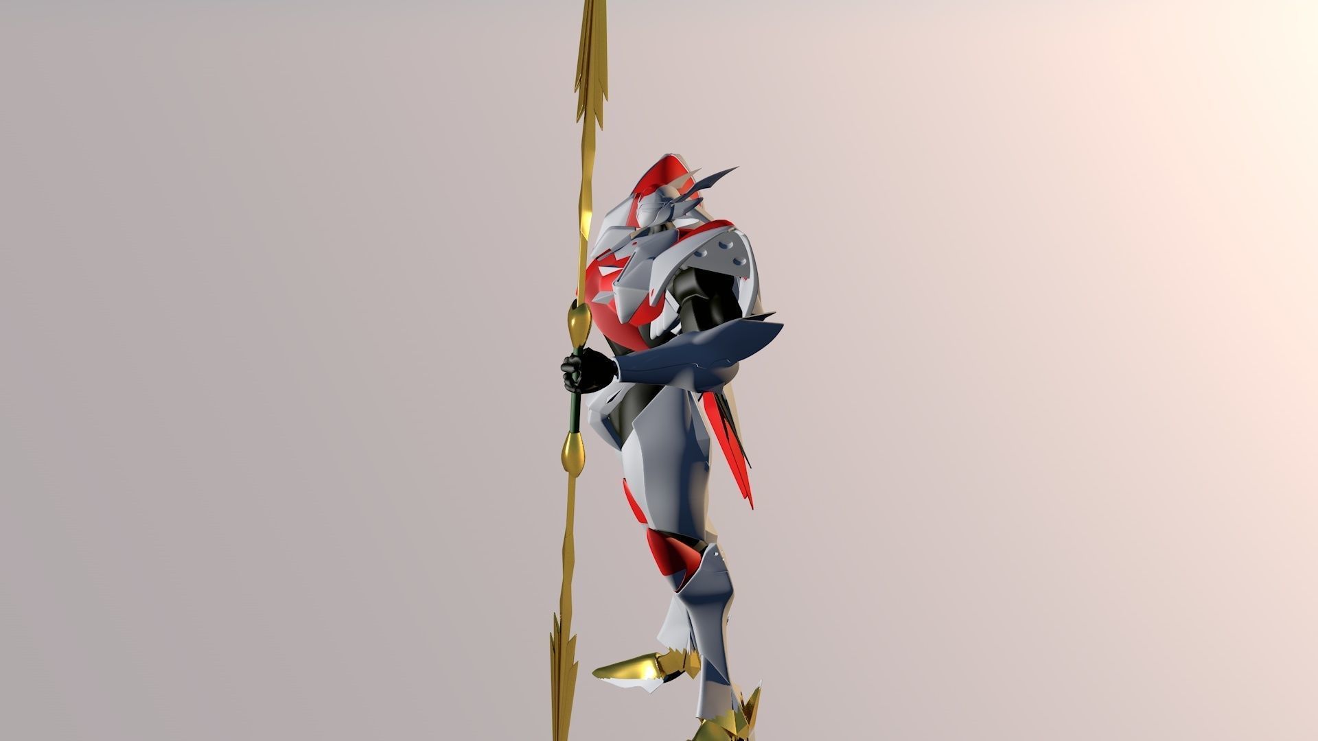 3D Model Tekkaman Blade D-boy Character 3D model_2
