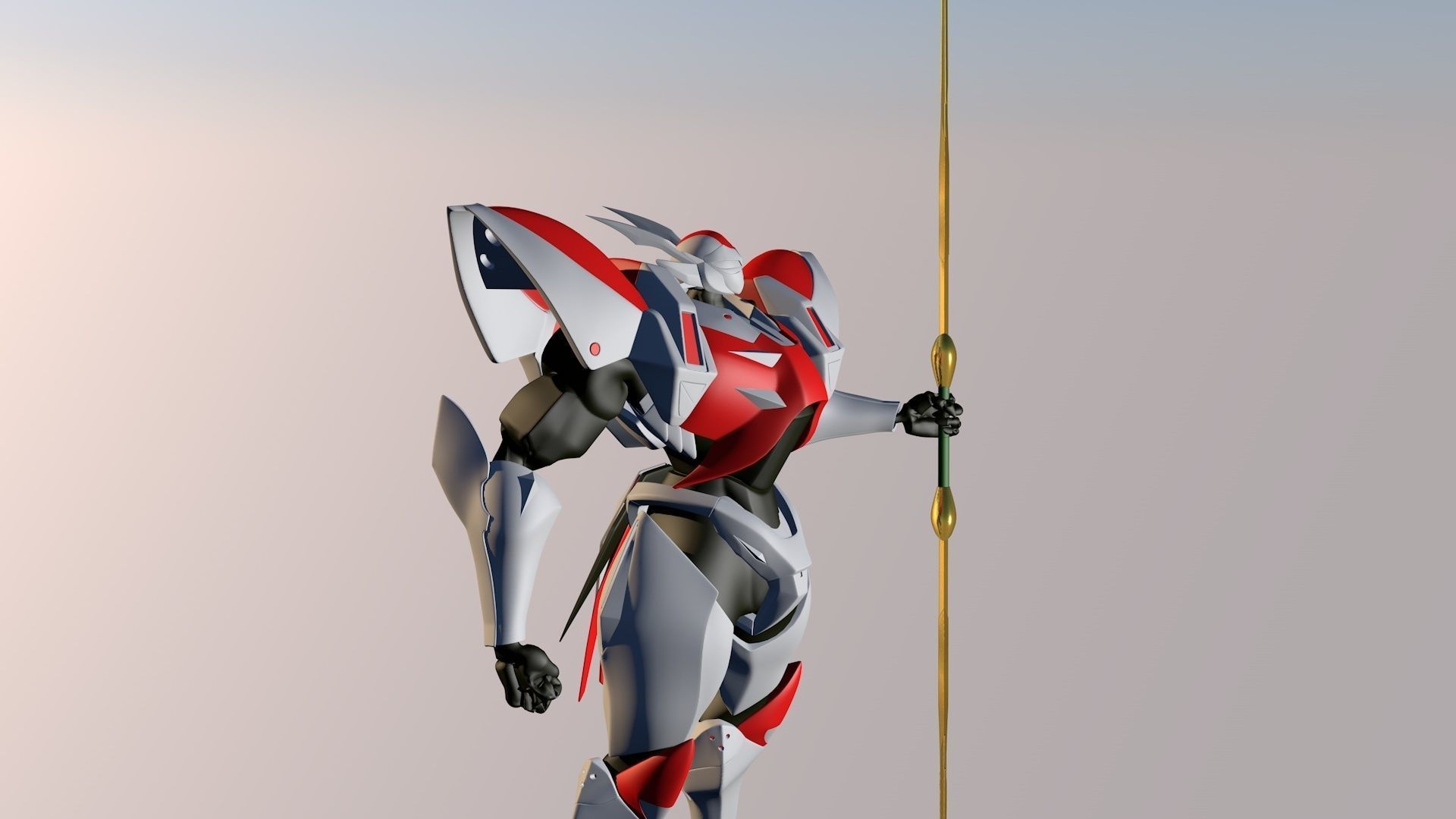 3D Model Tekkaman Blade D-boy Character 3D model_3