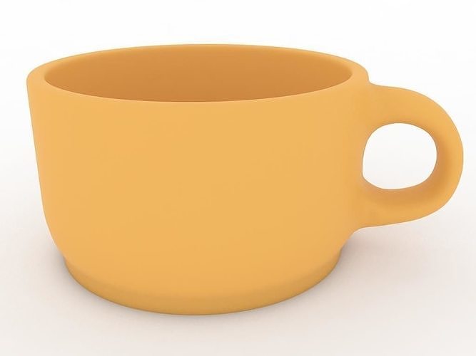 Ceramic cup Low-poly 3D model