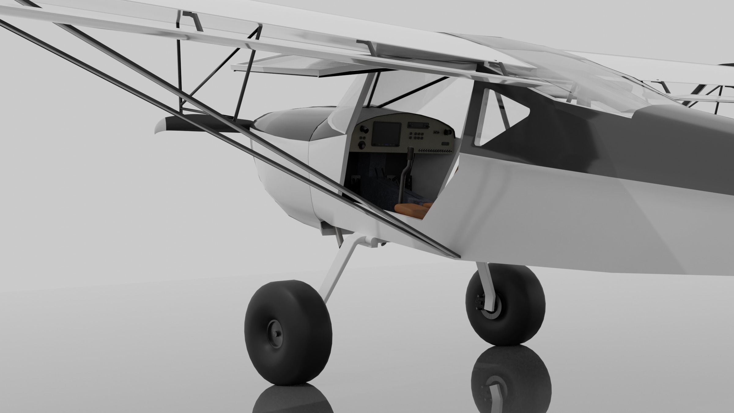 Kitfox Series 5 Low-poly 3D model_4