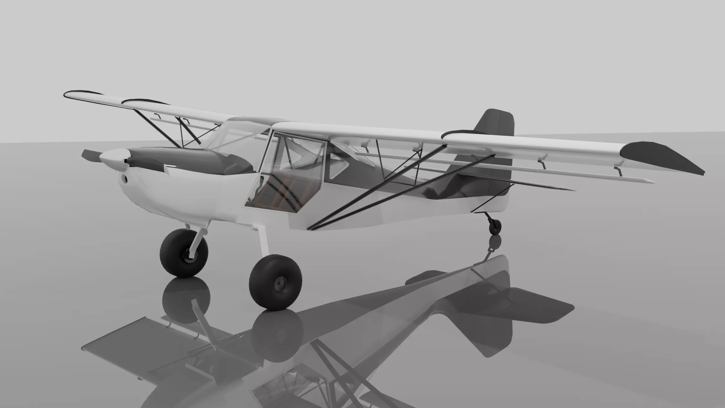 Kitfox Series 5 Low-poly 3D model_0