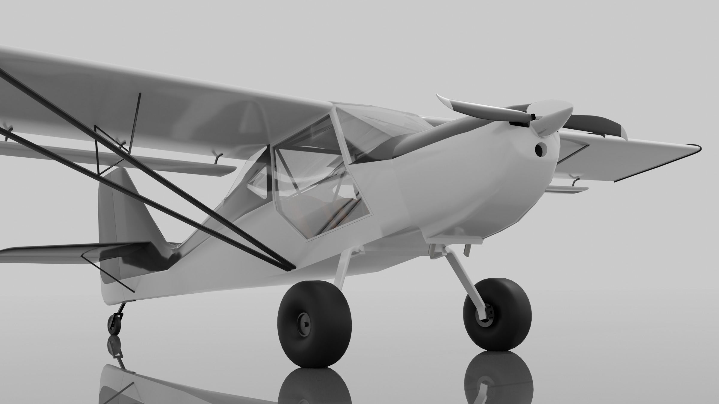 Kitfox Series 5 Low-poly 3D model_6