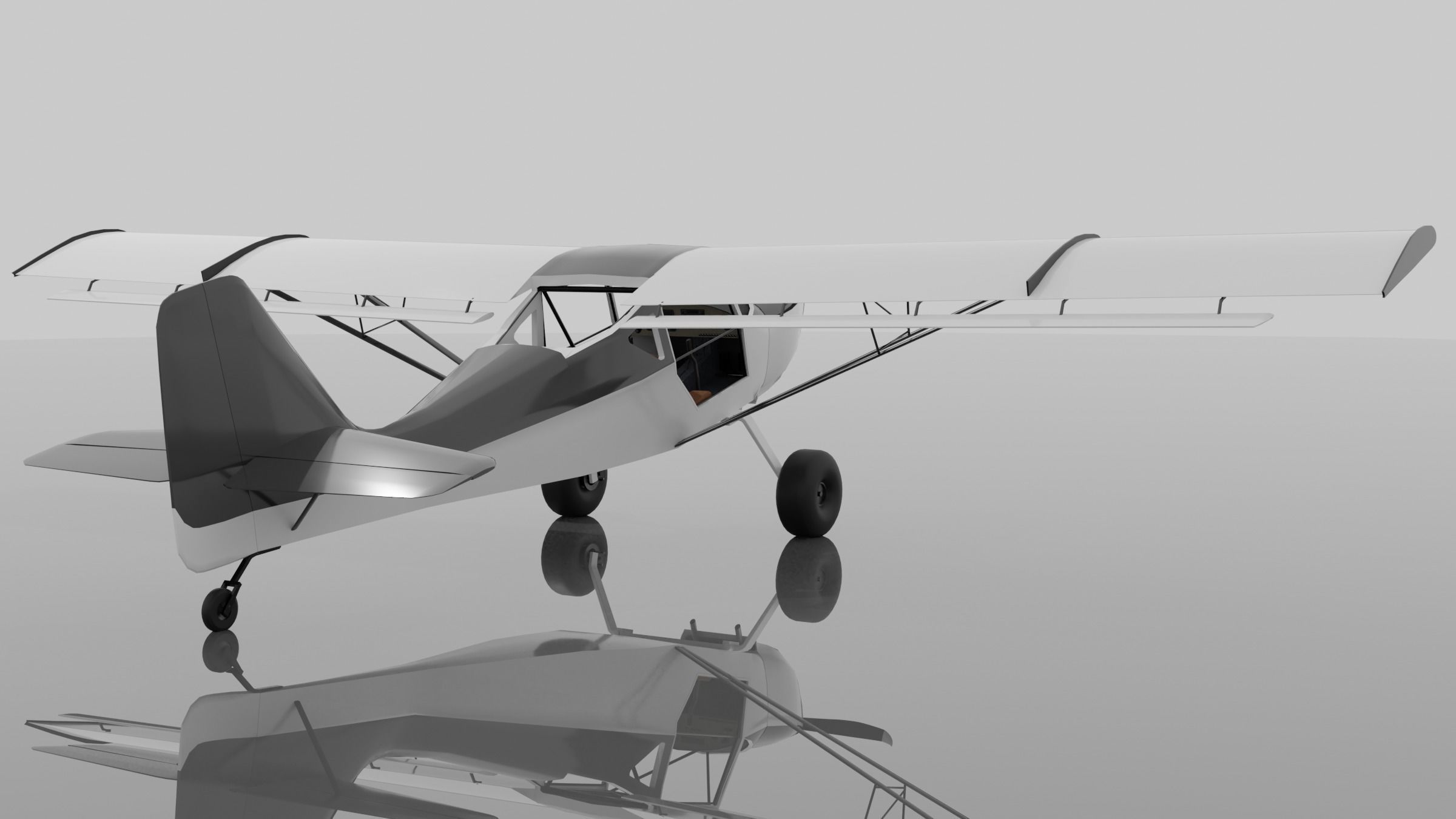 Kitfox Series 5 Low-poly 3D model_5