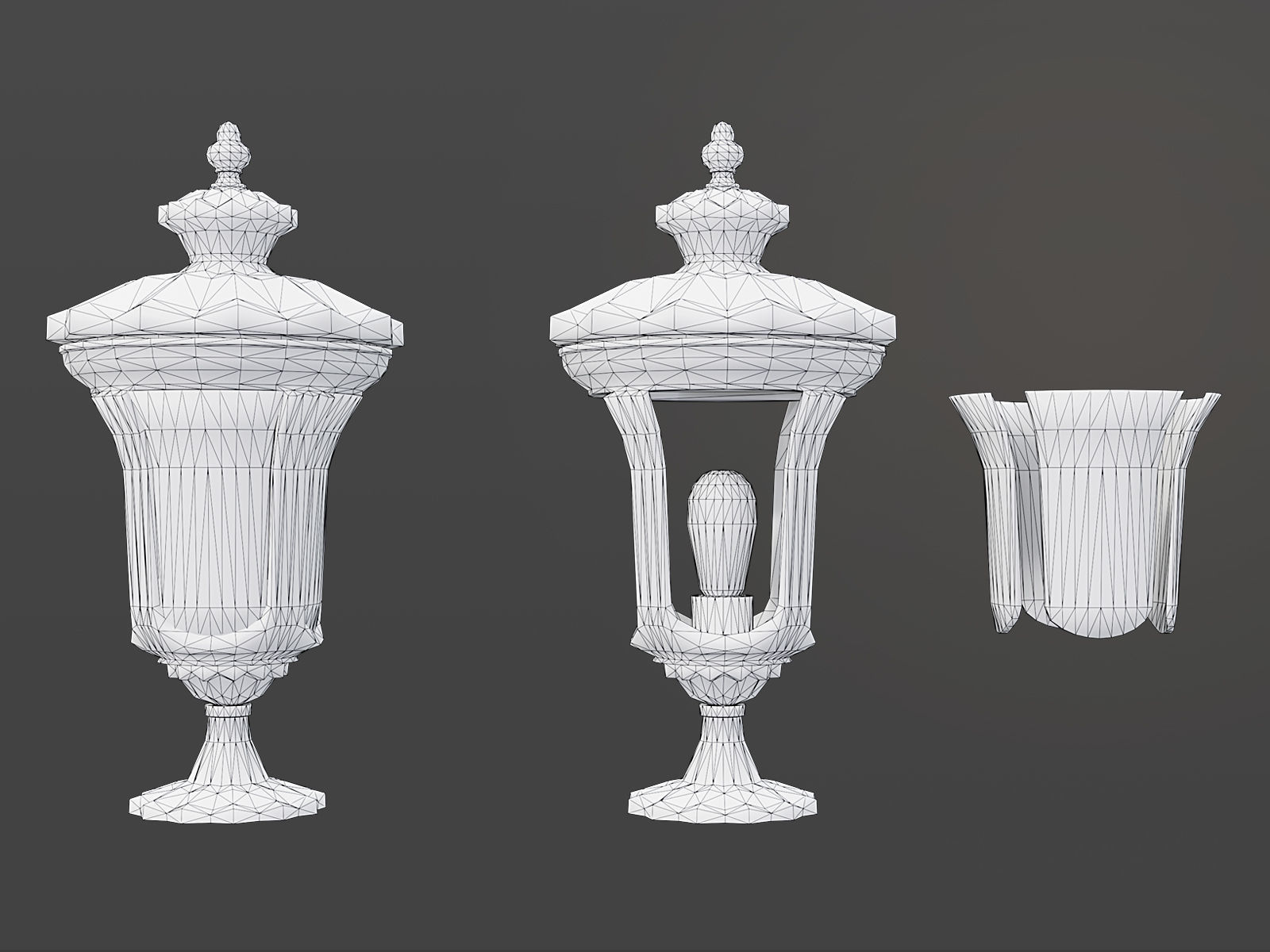 Street Lamps Low-poly 3D model_6