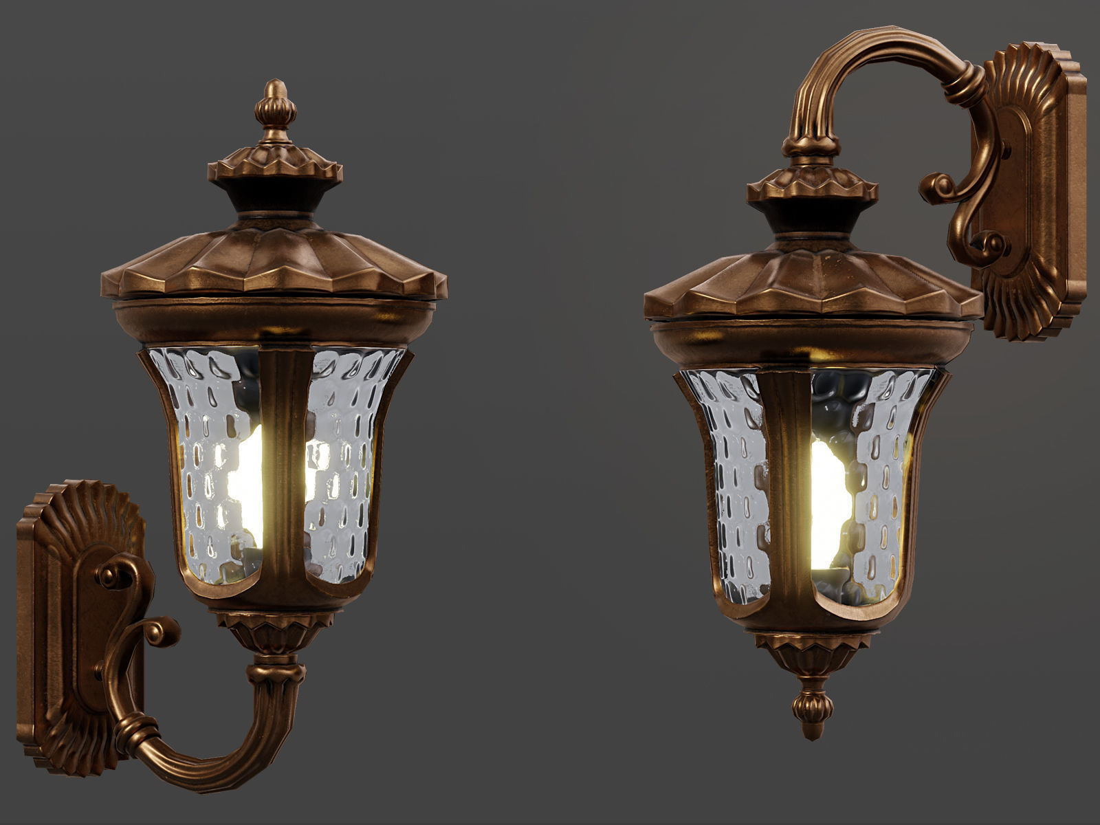 Street Lamps Low-poly 3D model_8