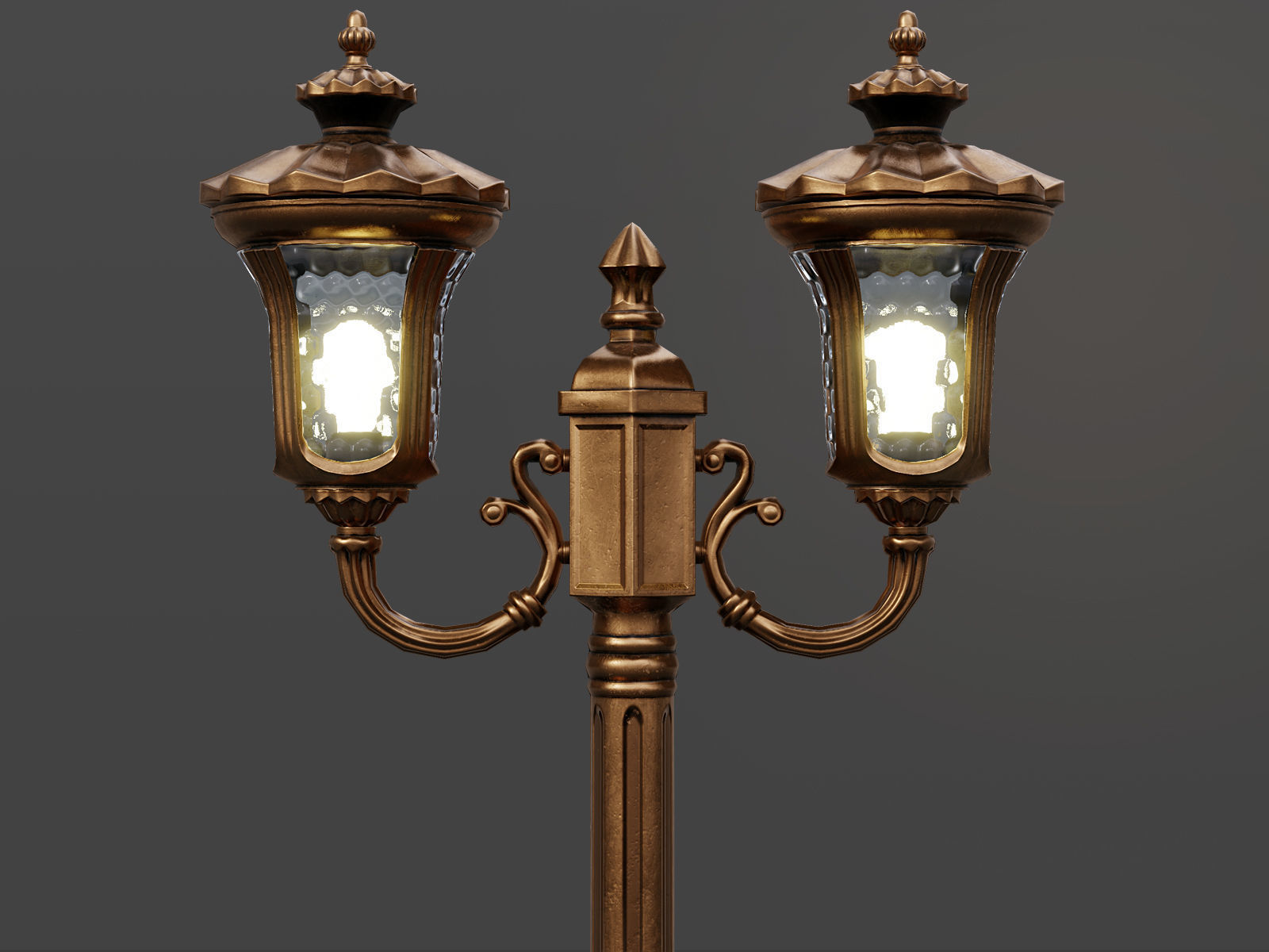 Street Lamps Low-poly 3D model_3