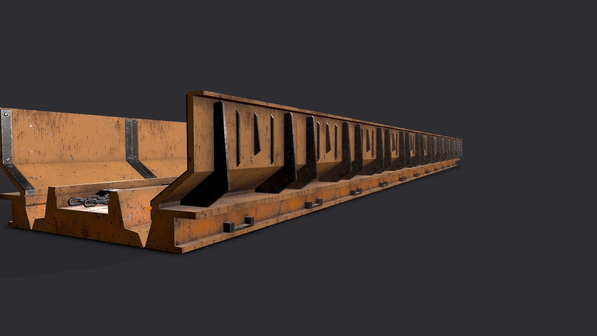 Chain conveyor PBR Low-poly 3D model_7