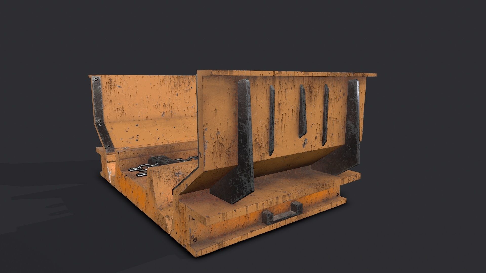 Chain conveyor PBR Low-poly 3D model_3