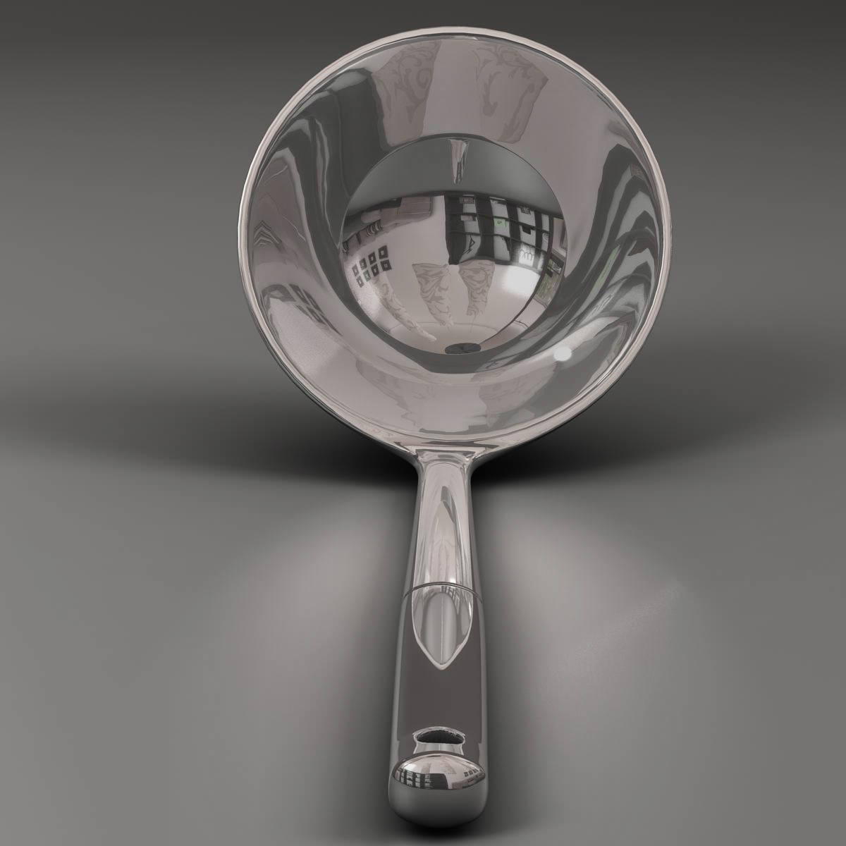 Ladle stainless steel spoon 3D model_2