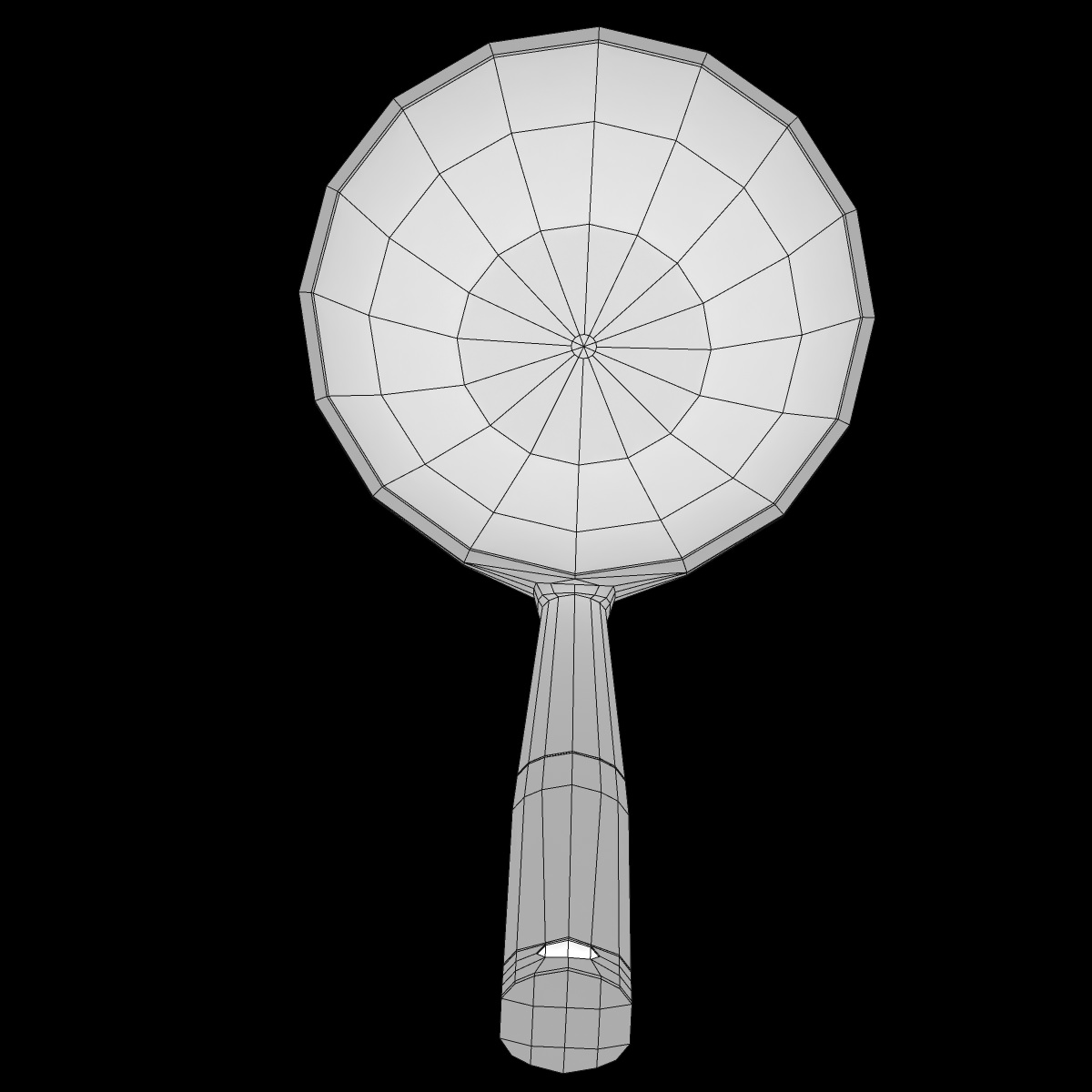 Ladle stainless steel spoon 3D model_6