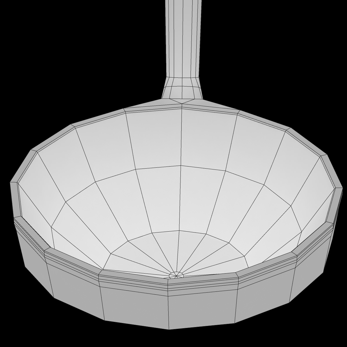 Ladle stainless steel spoon 3D model_9