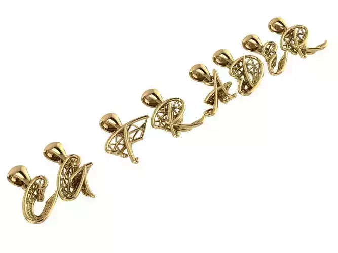 Alphabete letters pendant necklaces 2021