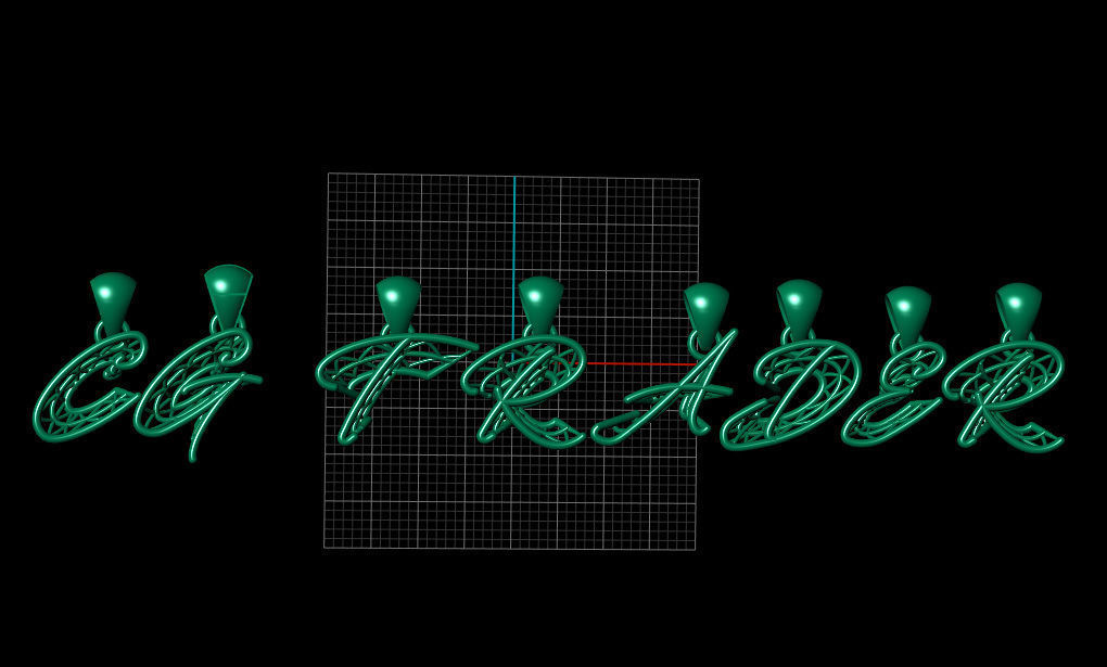 Alphabete letters pendant necklaces 2021 3D print model_2