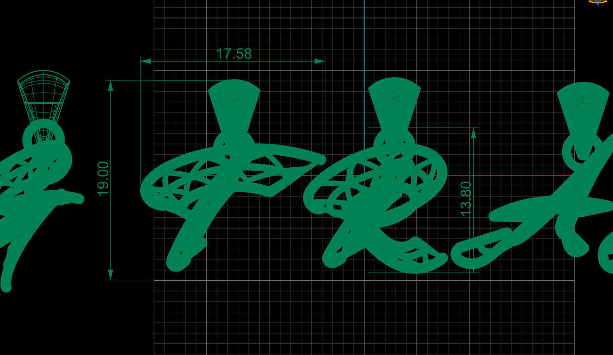 Alphabete letters pendant necklaces 2021 3D print model_4