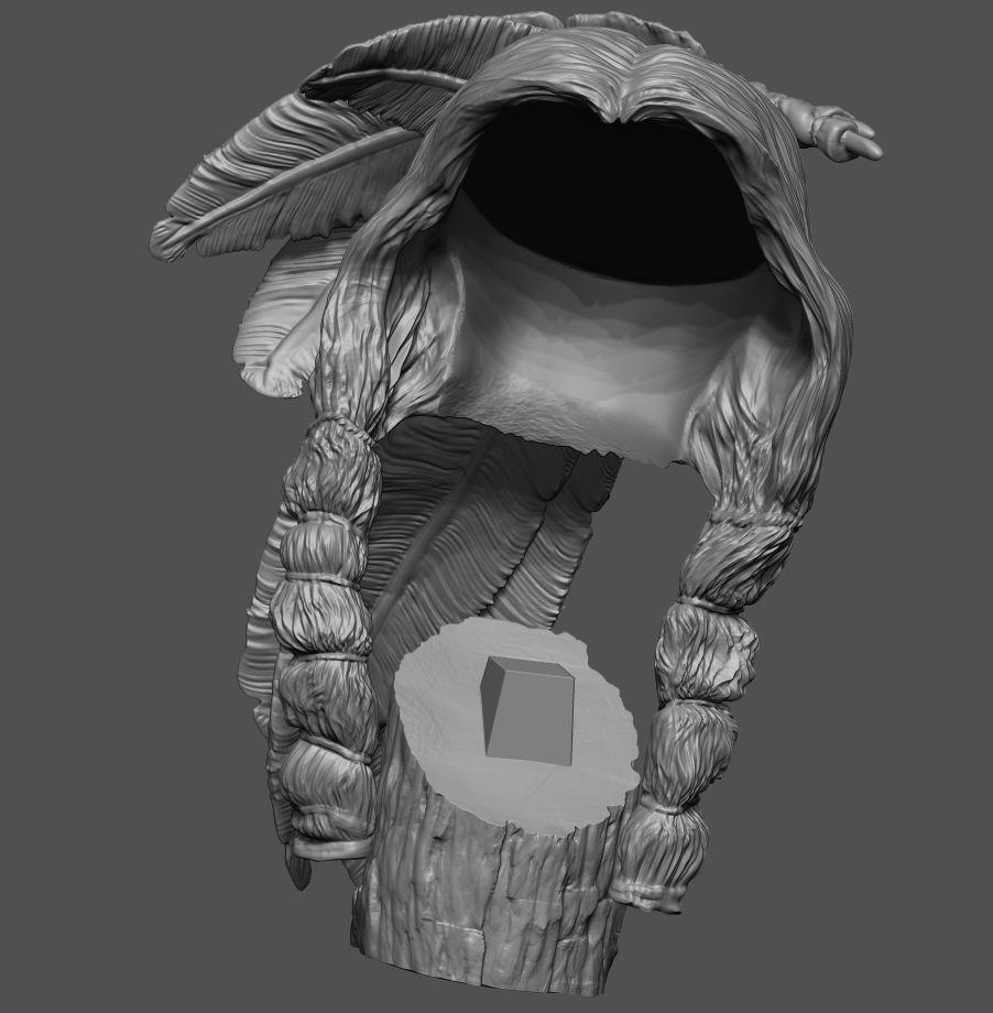 Native American Warrior Bust 3D print model_9