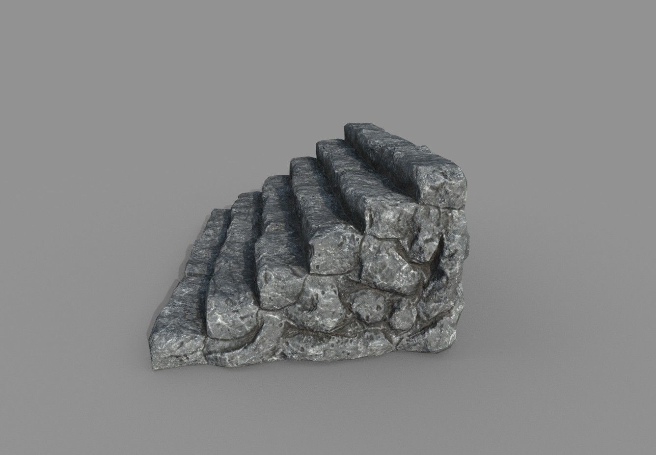 Rock Stairs PBR Low-poly 3D model_2