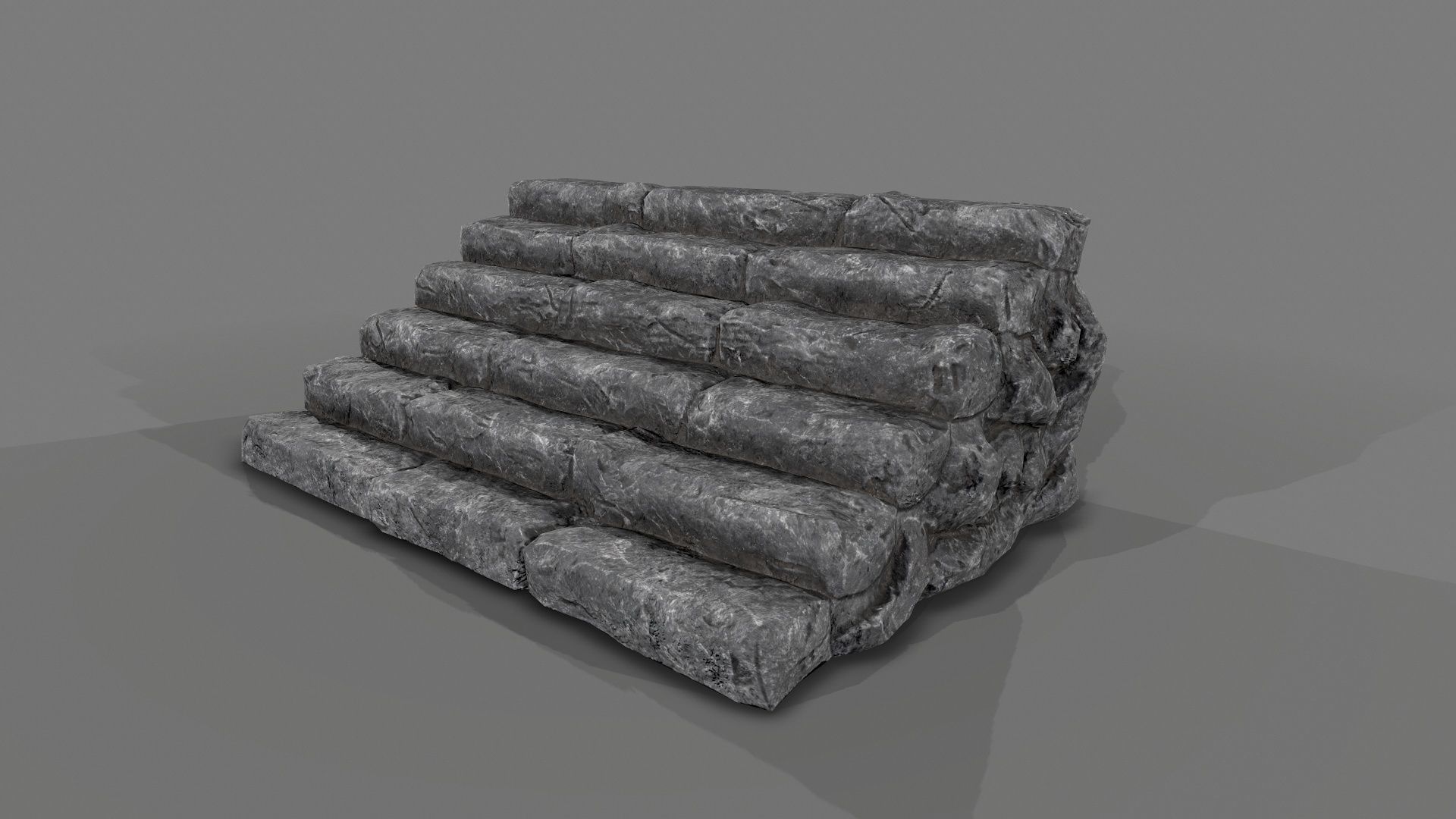 Rock Stairs PBR Low-poly 3D model_3