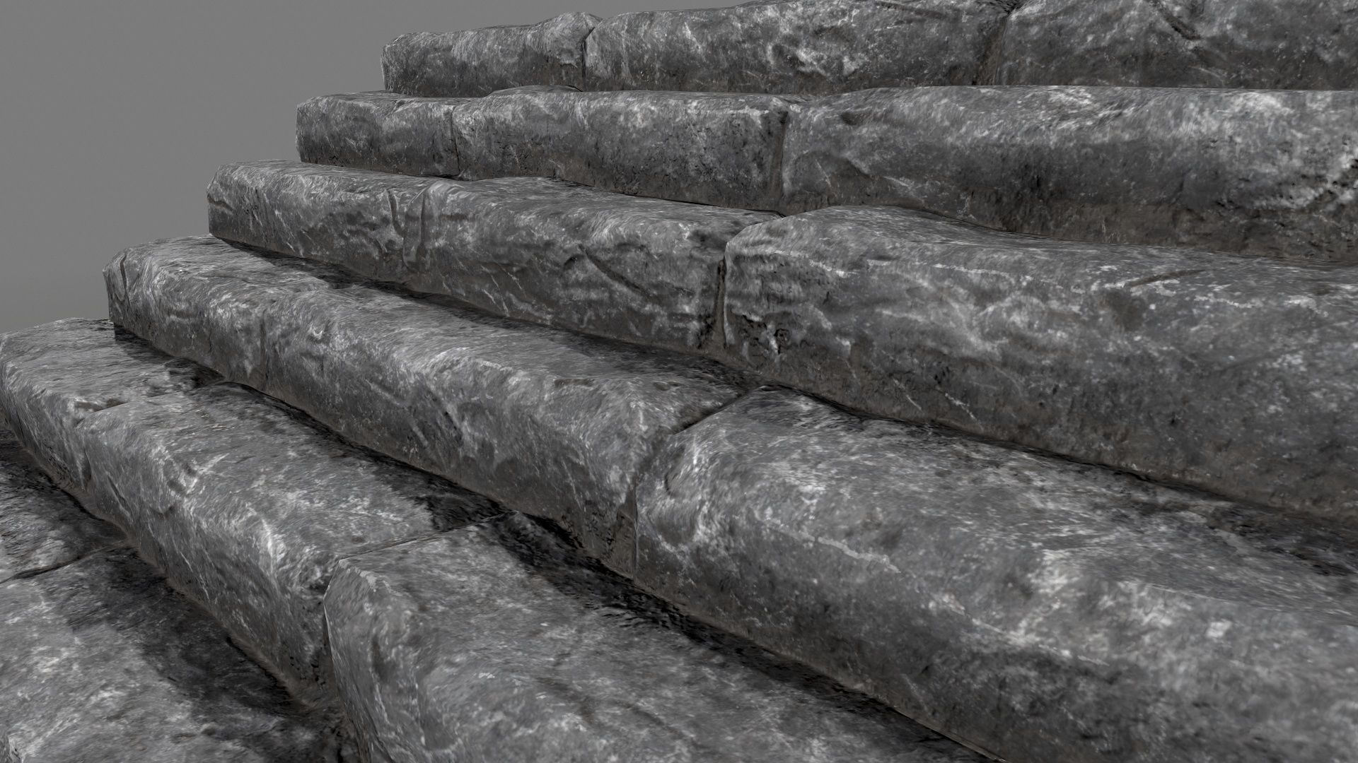 Rock Stairs PBR Low-poly 3D model_5