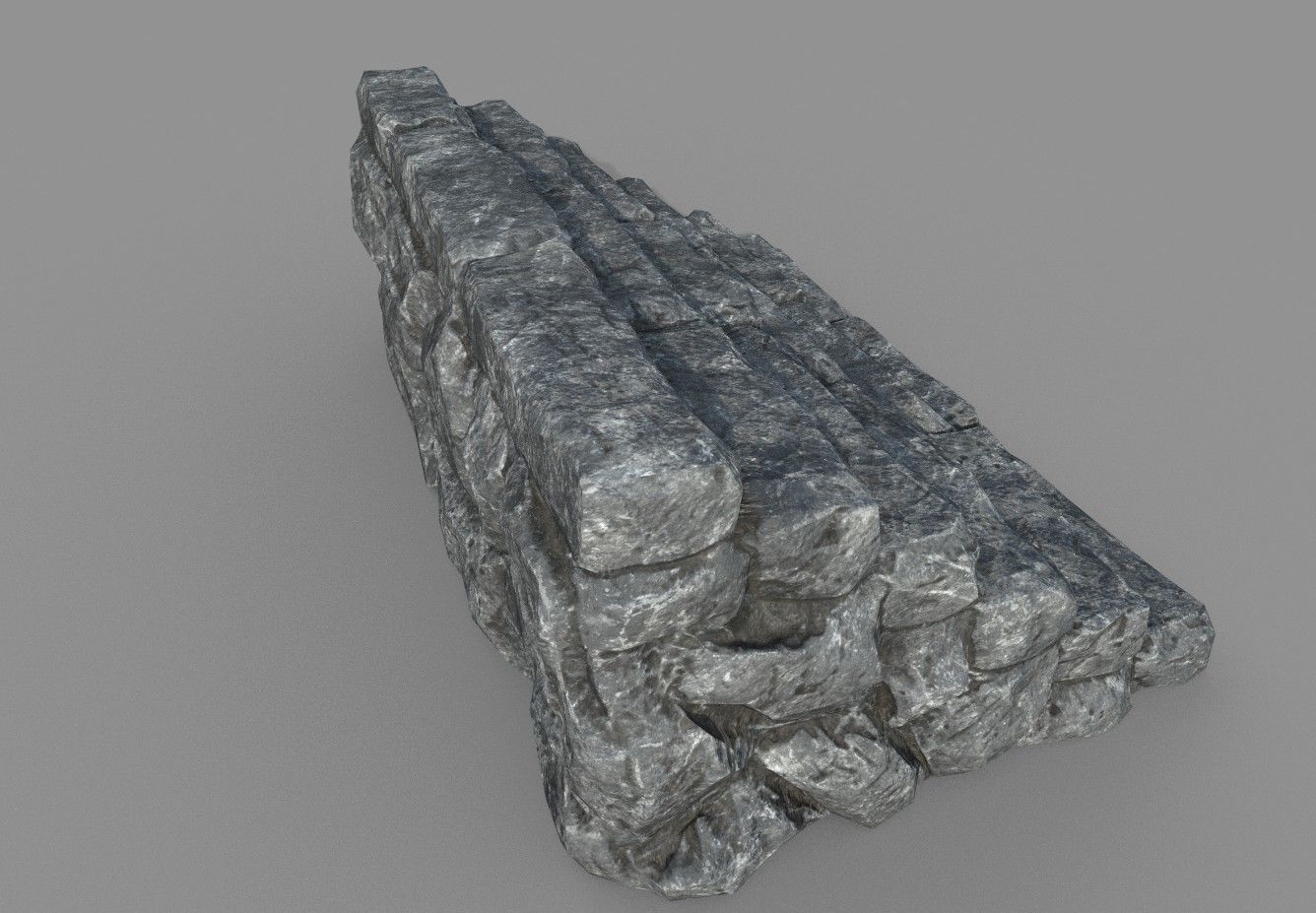 Rock Stairs PBR Low-poly 3D model_1