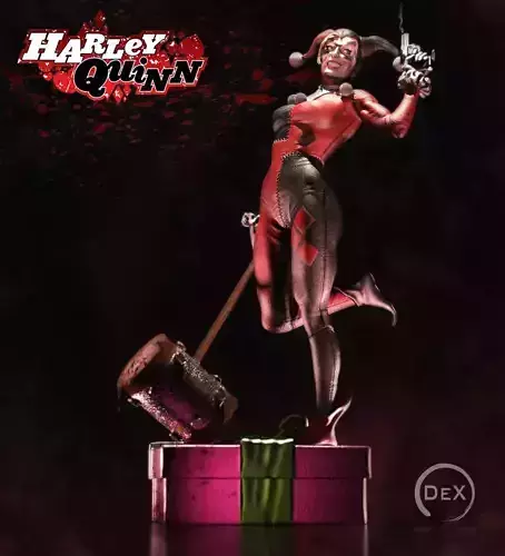 Harley Quinn 1-4 scale  statue 3D print model