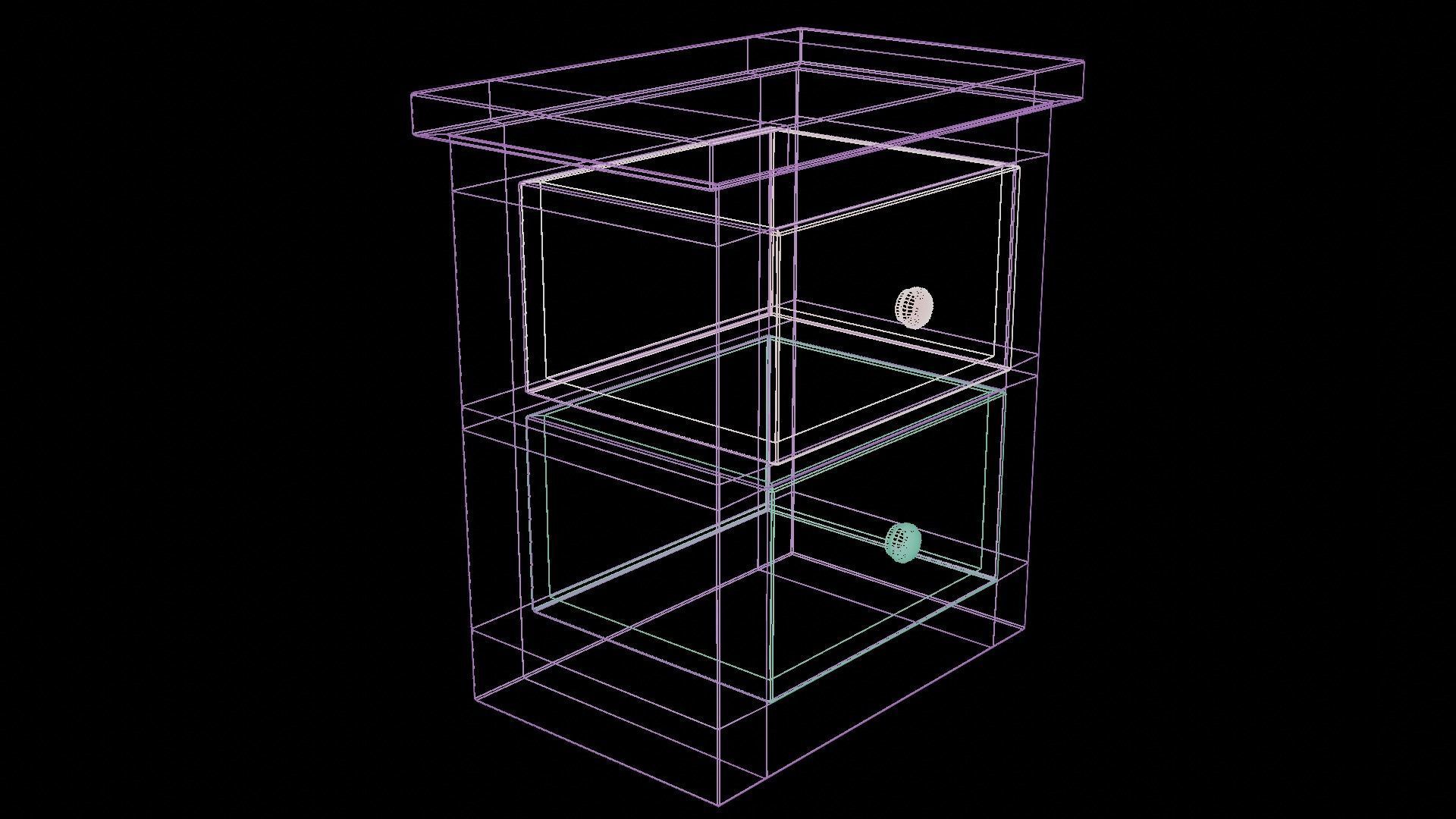 Worn Drawers Low-poly 3D model_8