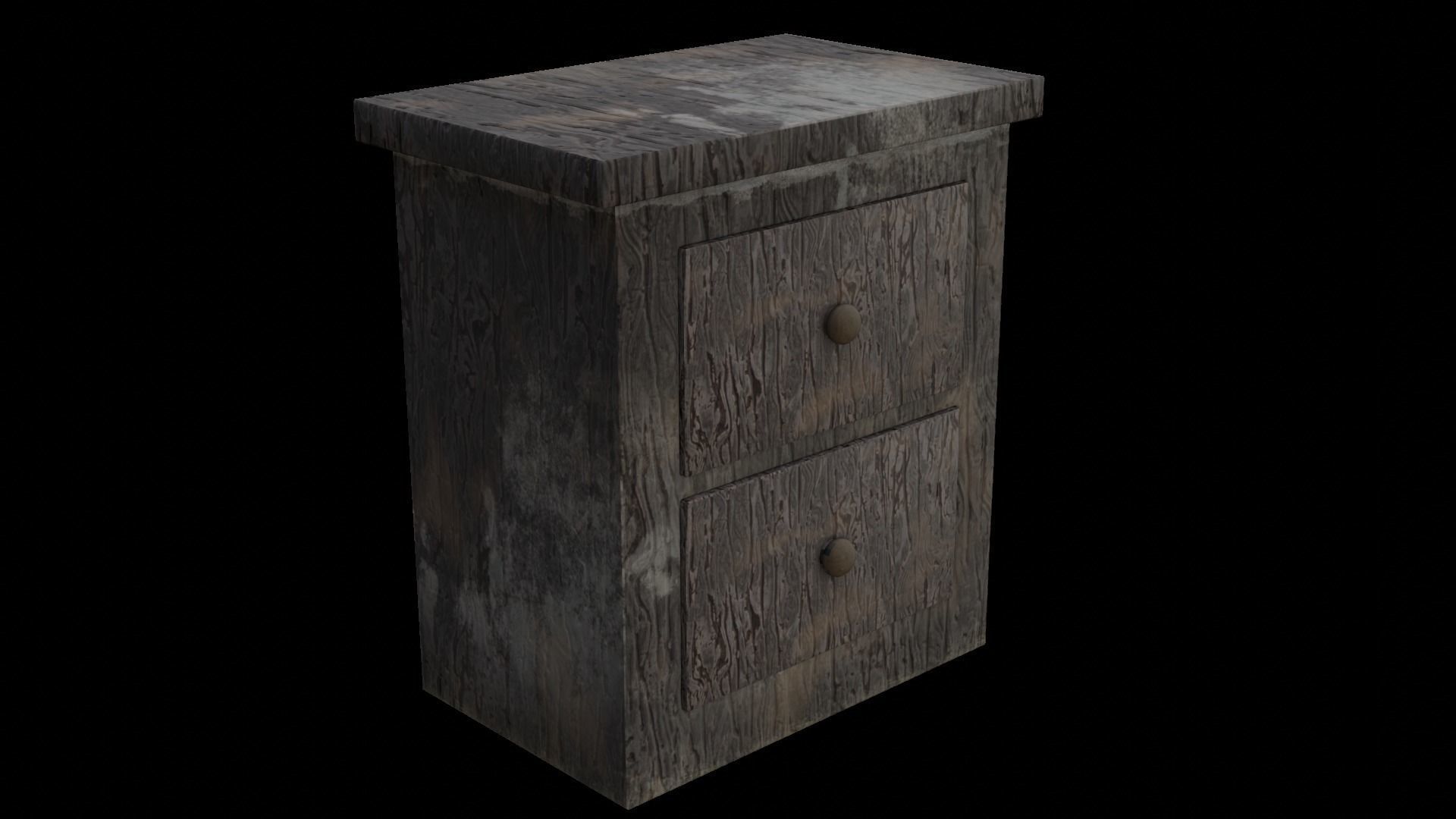 Worn Drawers Low-poly 3D model_4