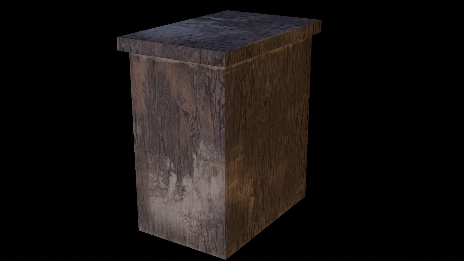 Worn Drawers Low-poly 3D model_3