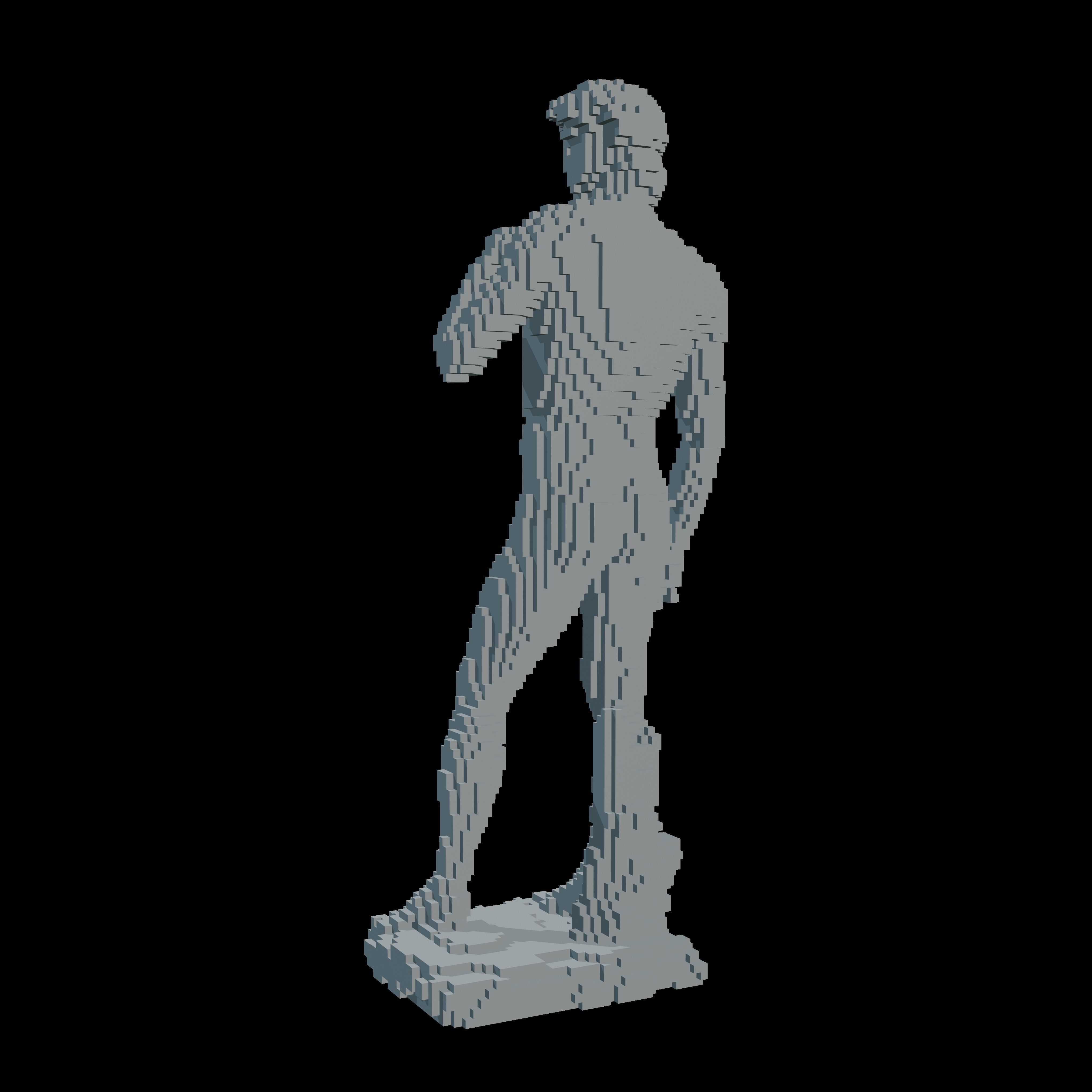 Pixel David 3D model_10