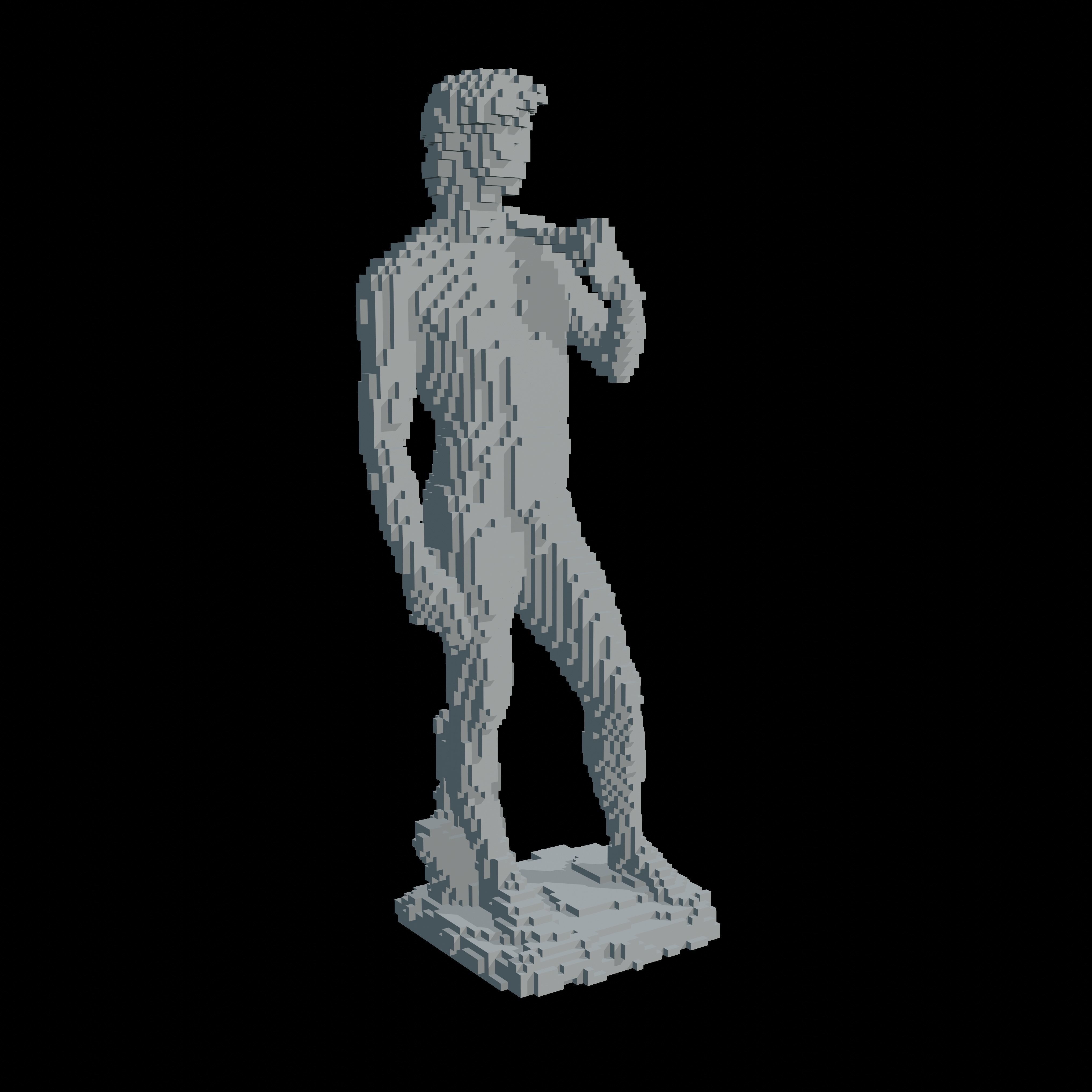 Pixel David 3D model_7