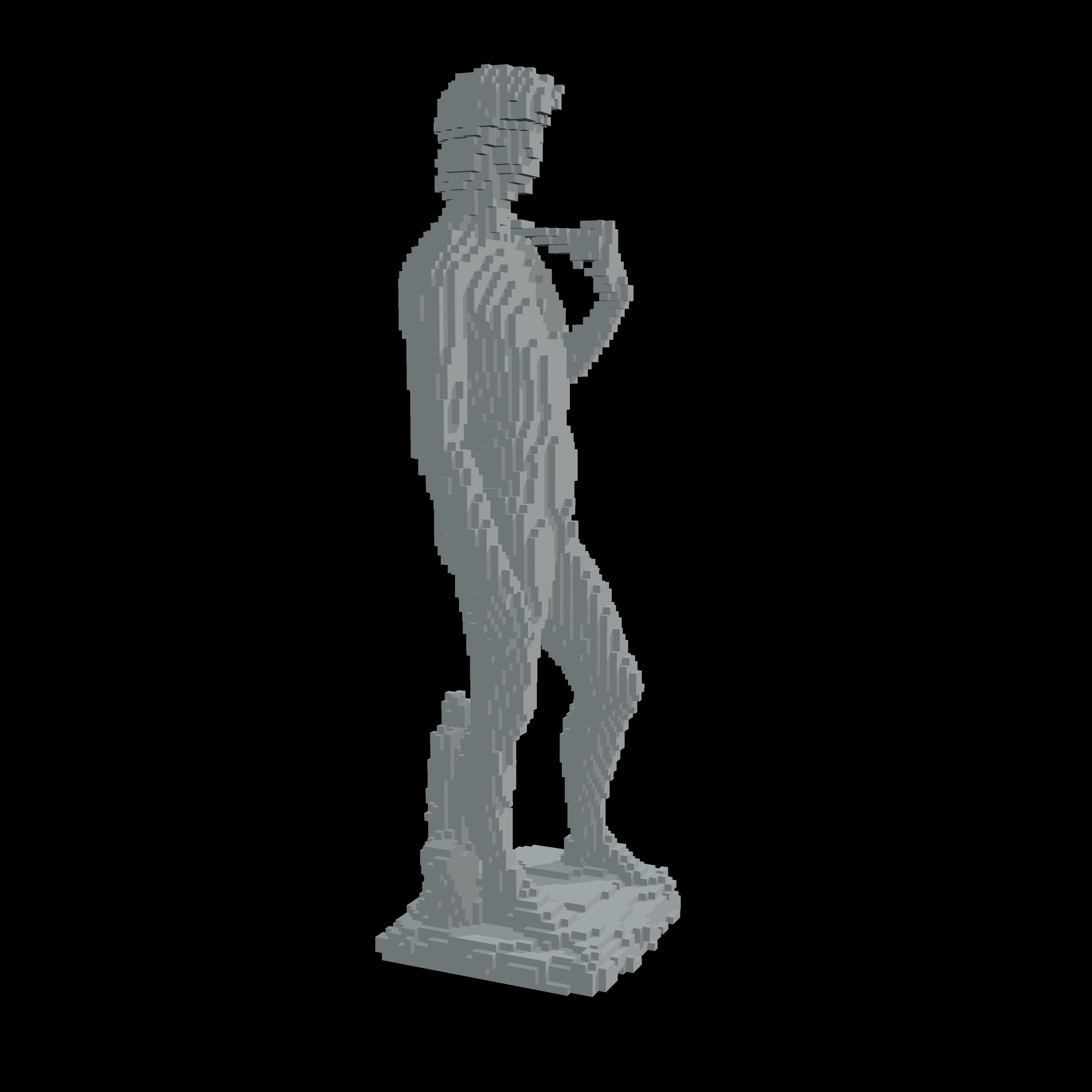 Pixel David 3D model_6