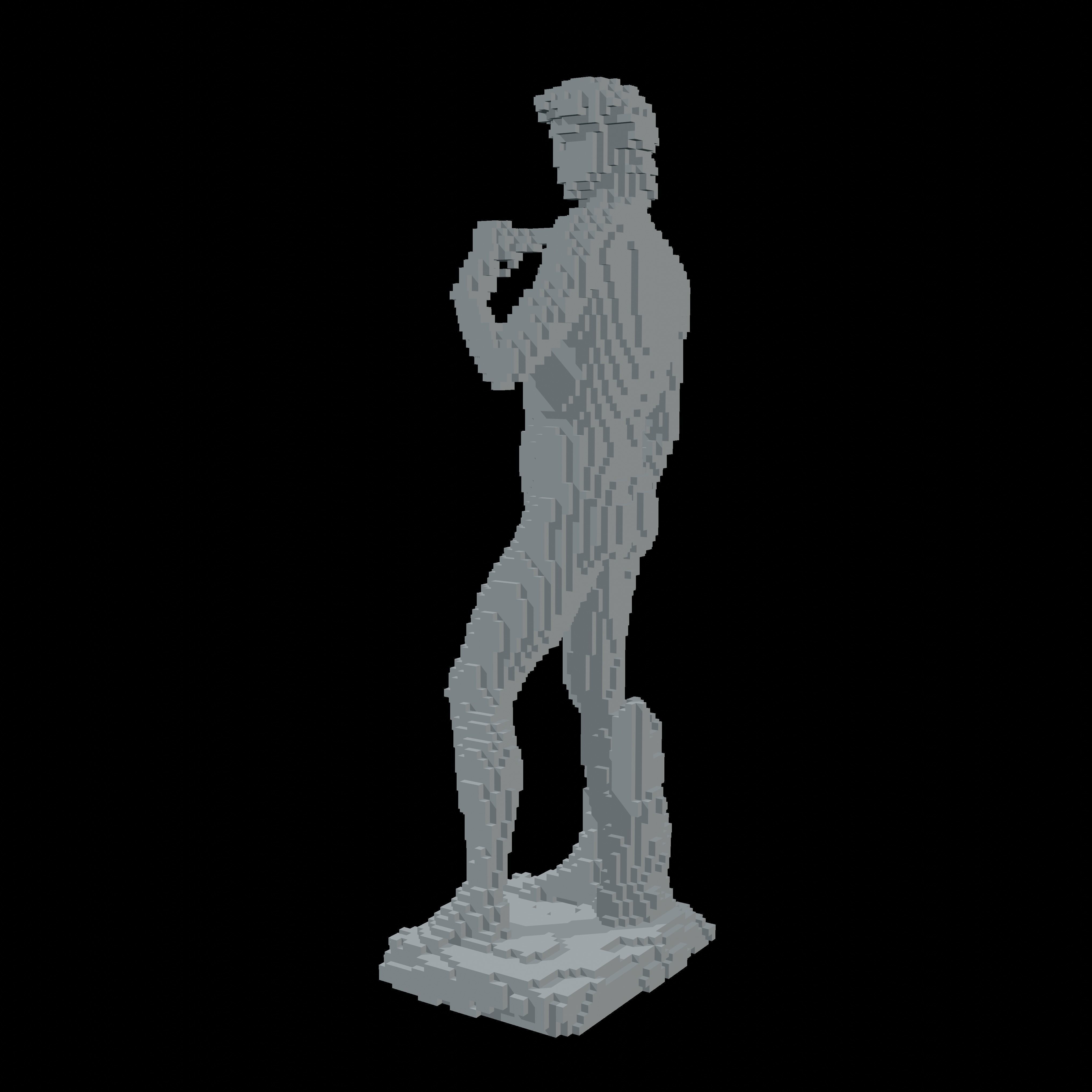 Pixel David 3D model_2