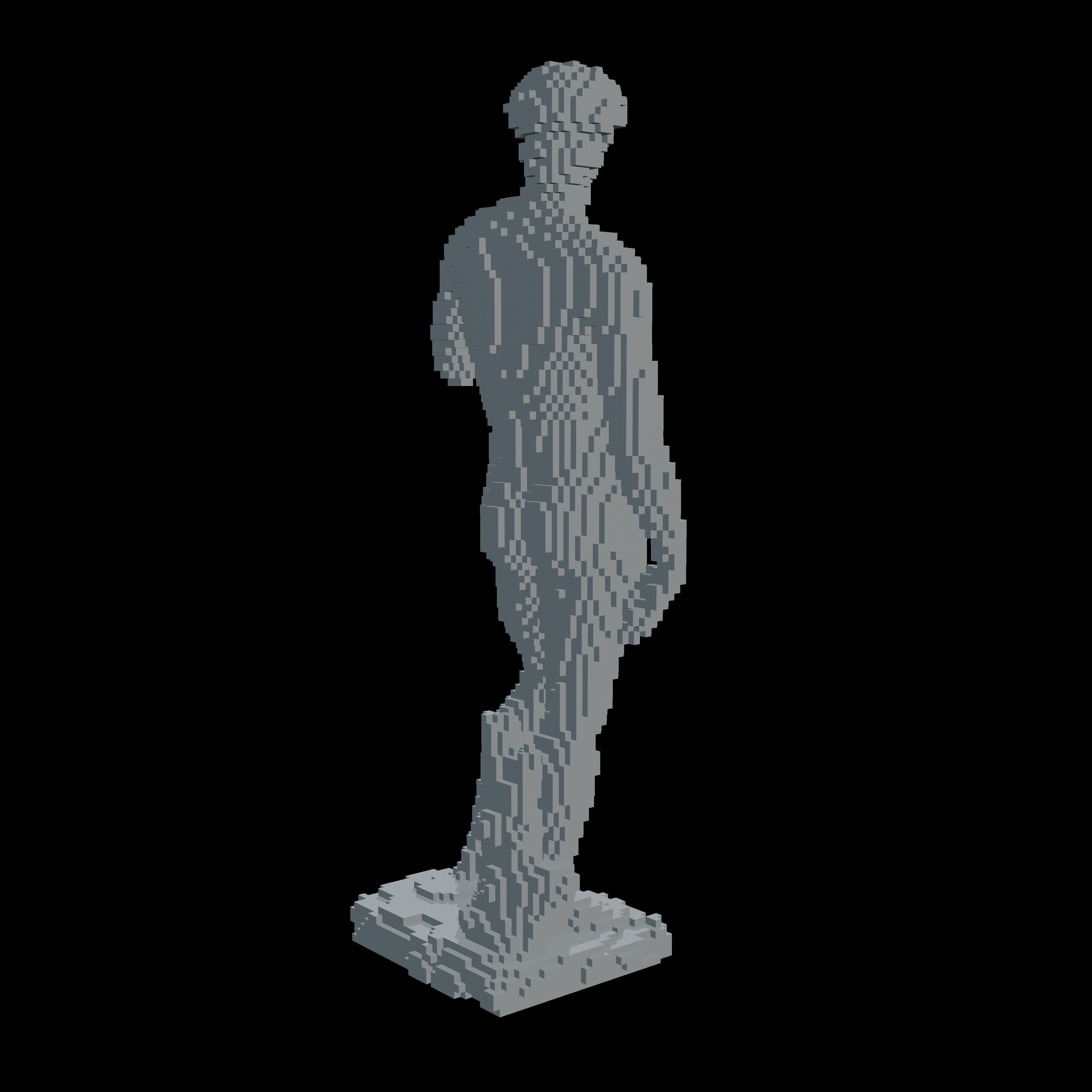 Pixel David 3D model_8