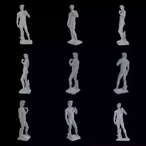 Pixel David 3D model