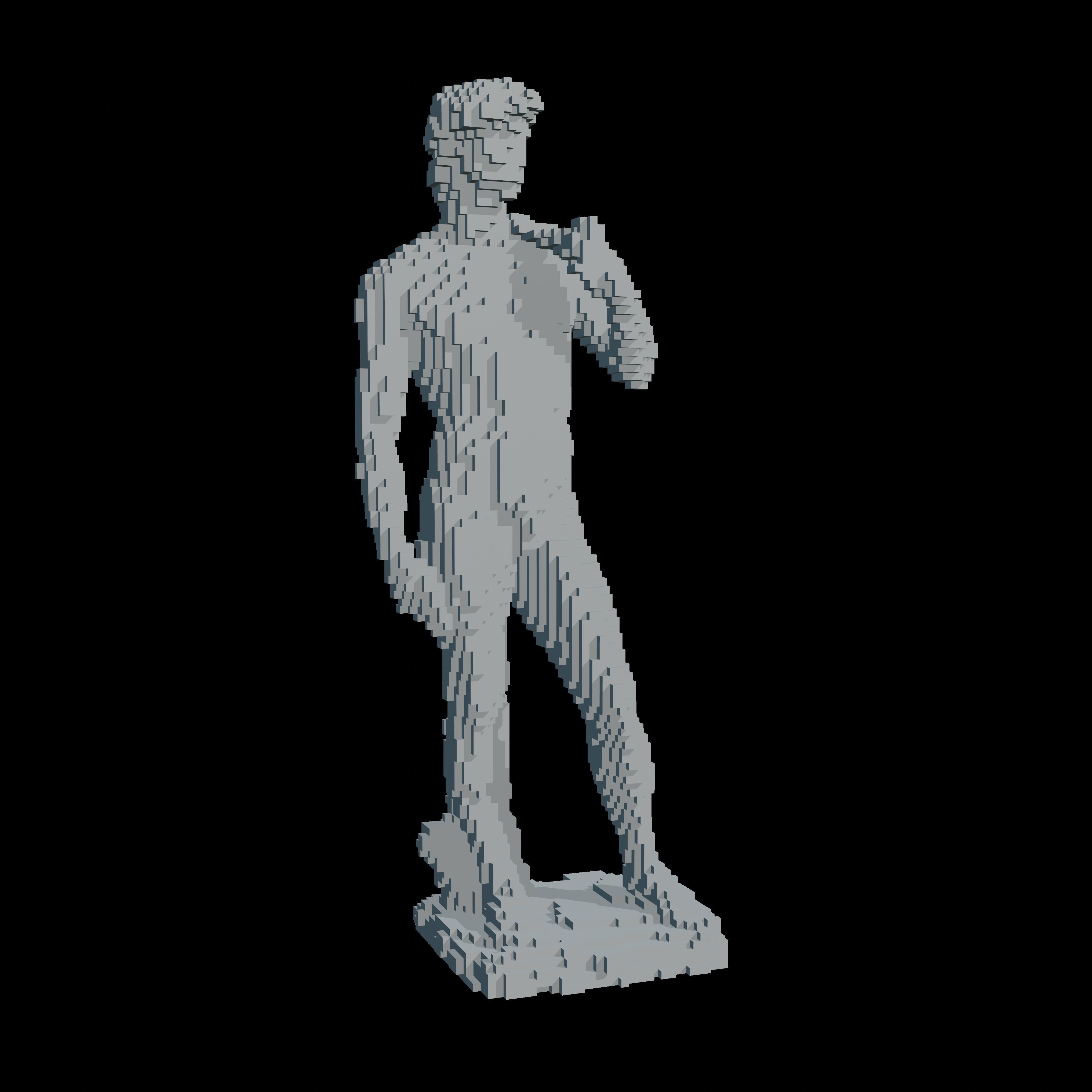 Pixel David 3D model_11