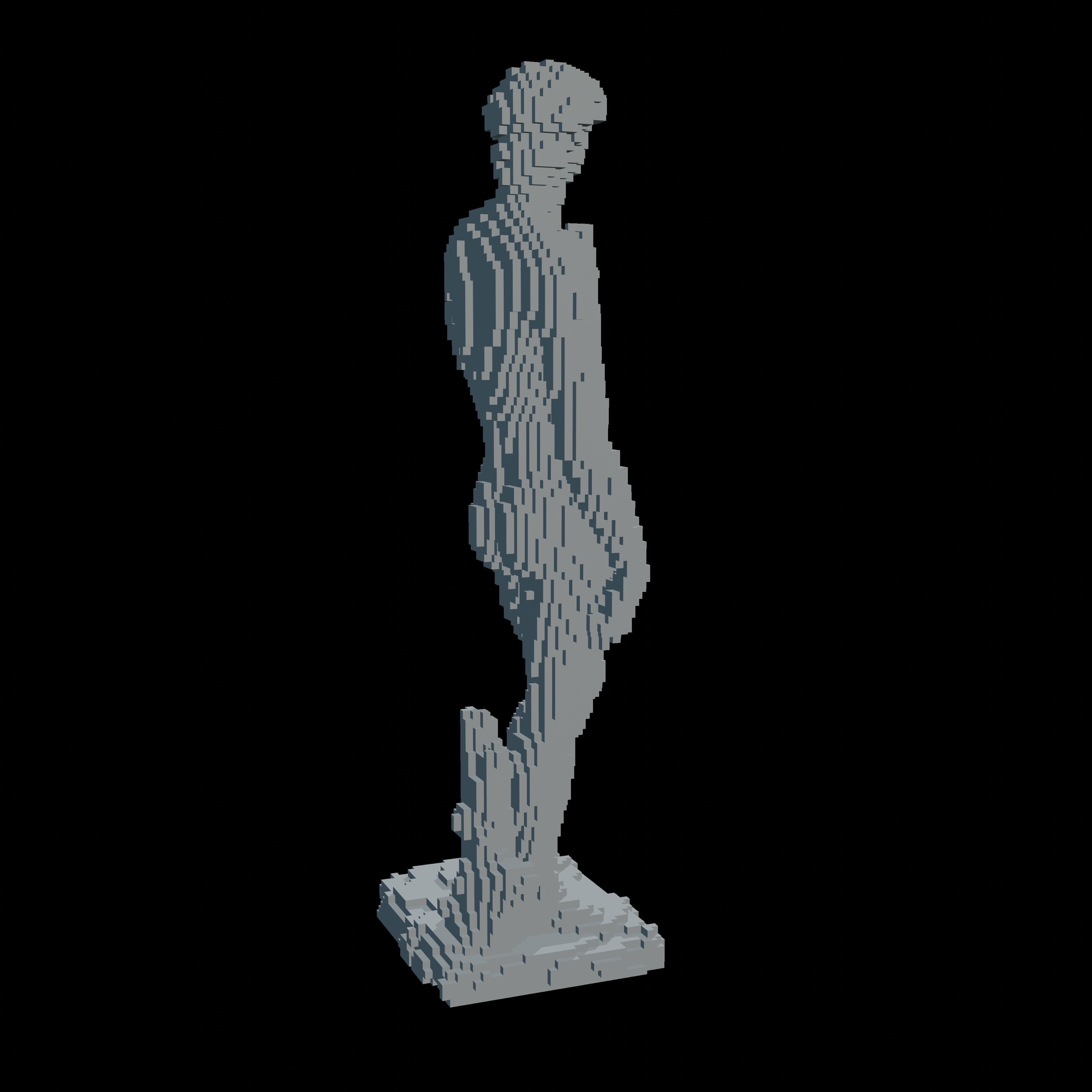 Pixel David 3D model_4