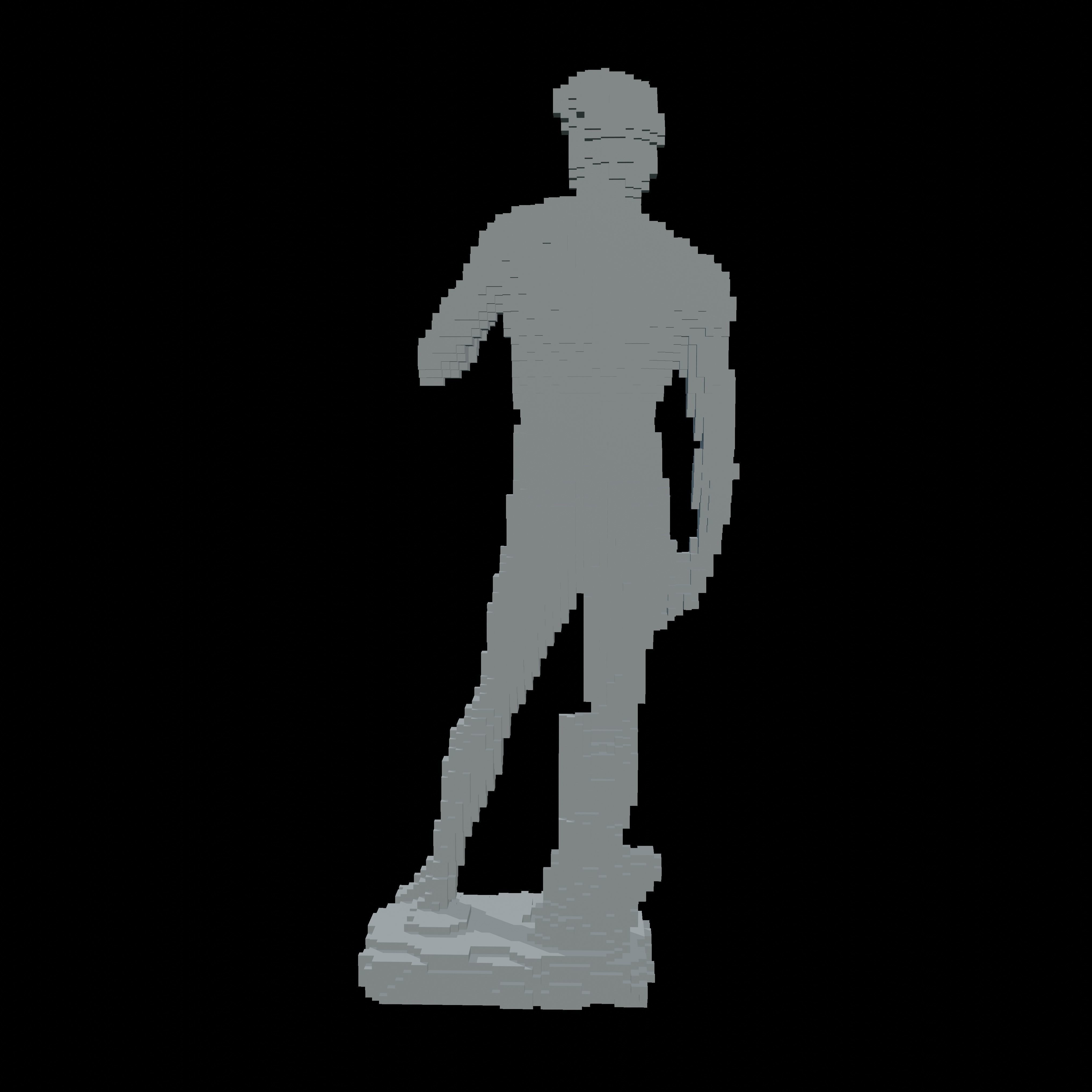 Pixel David 3D model_9
