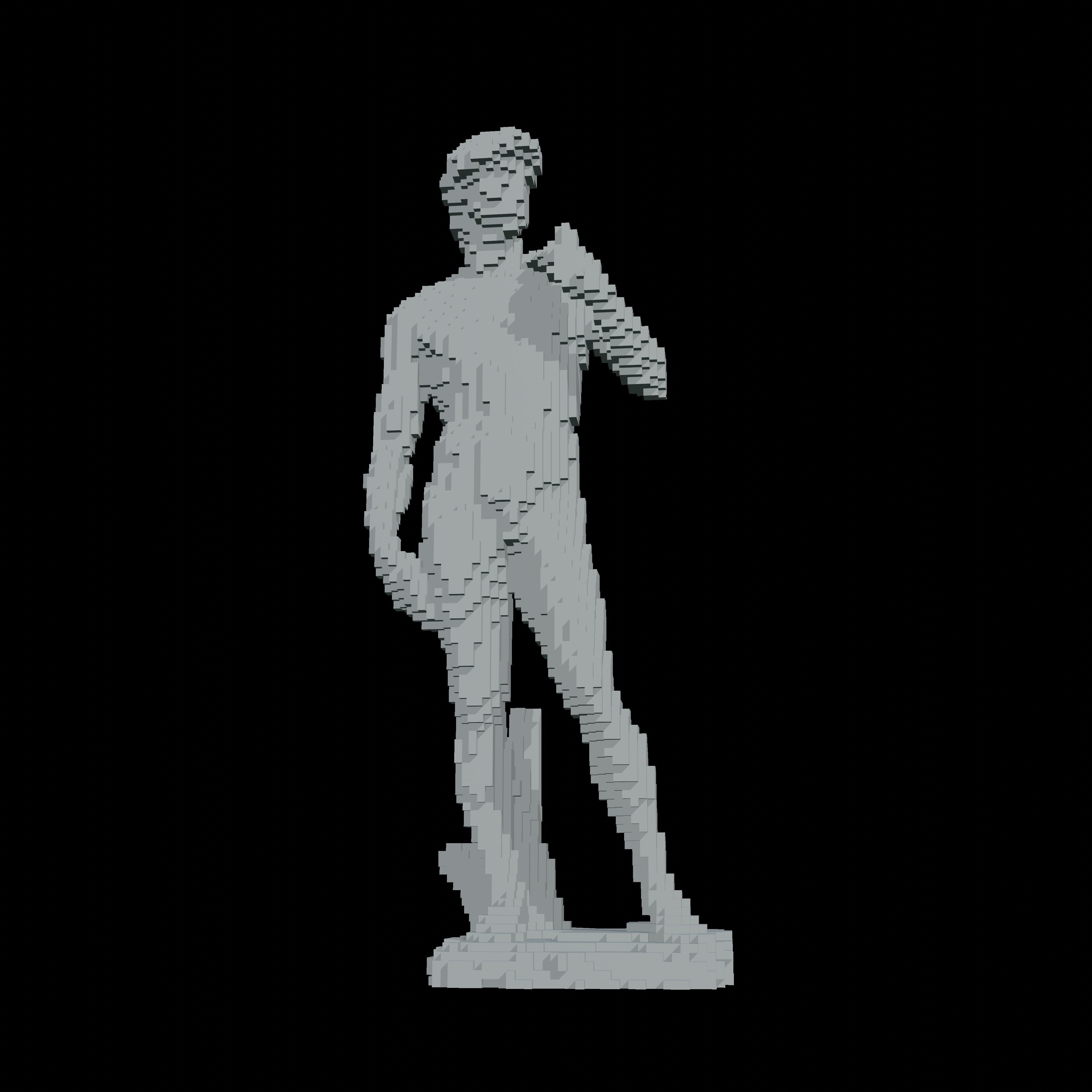 Pixel David 3D model_5