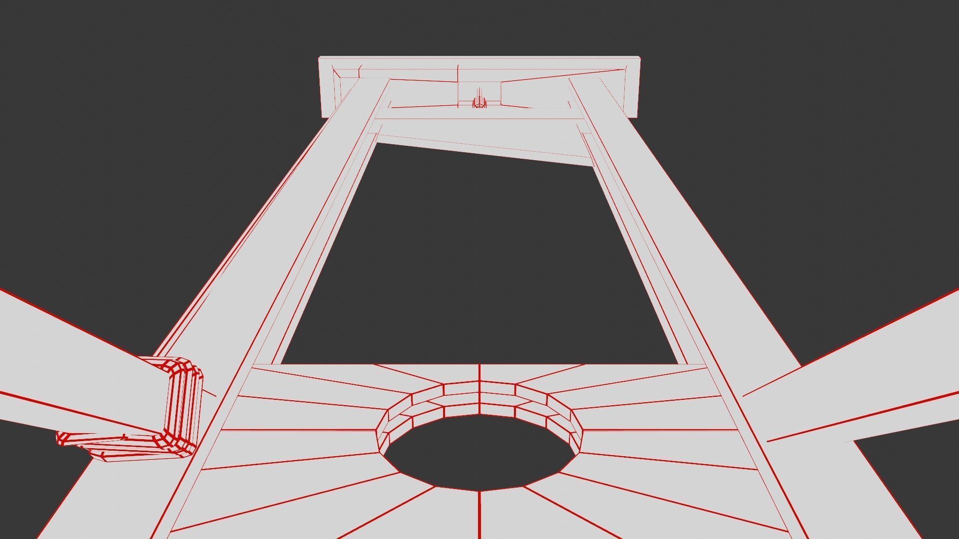 Medieval Guillotine Game Ready PBR Low-poly 3D model_31