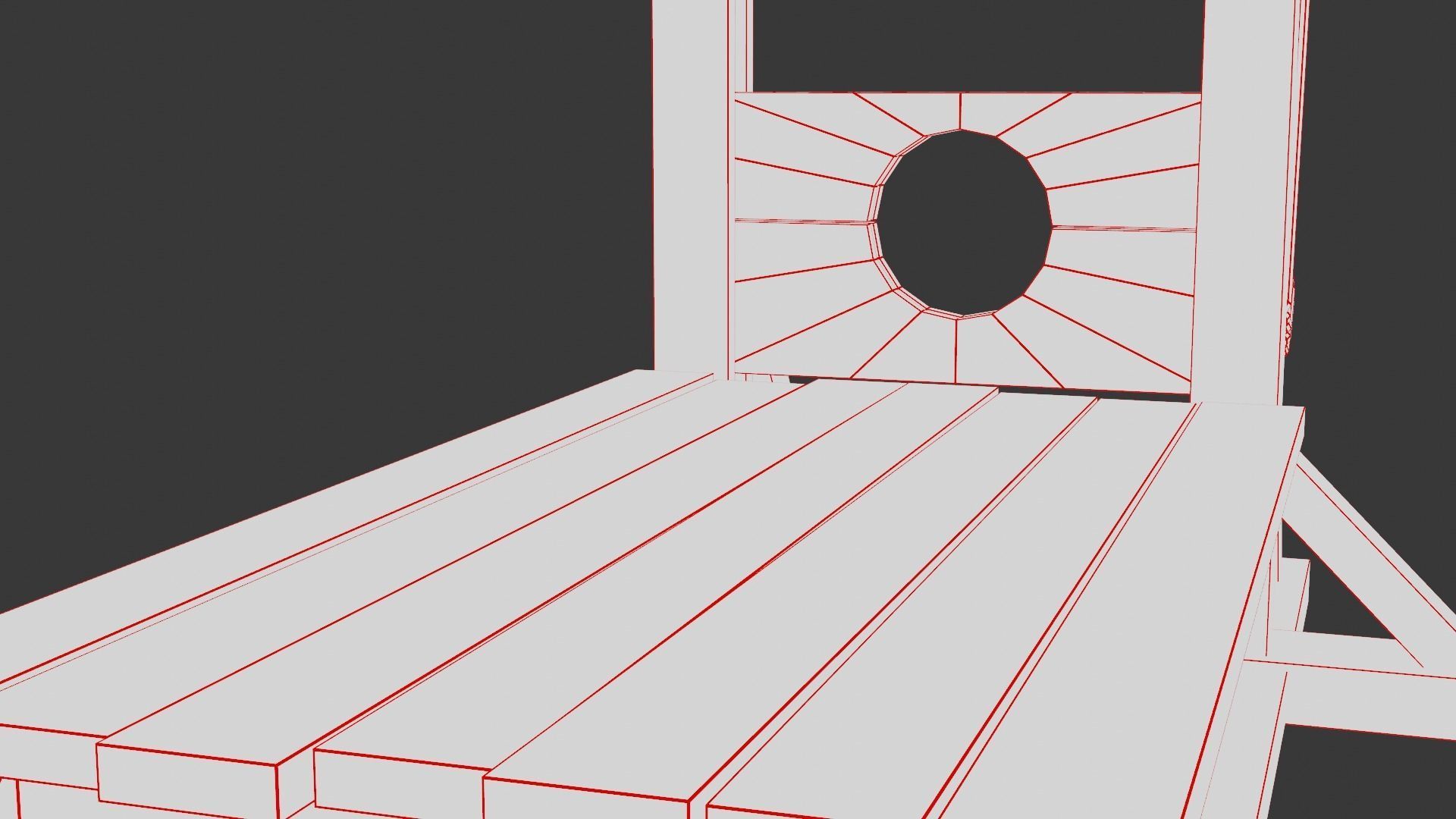 Medieval Guillotine Game Ready PBR Low-poly 3D model_34