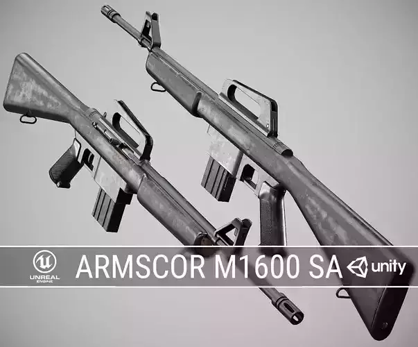 PBR ARMSCOR M1600 SA Low-poly 3D model
